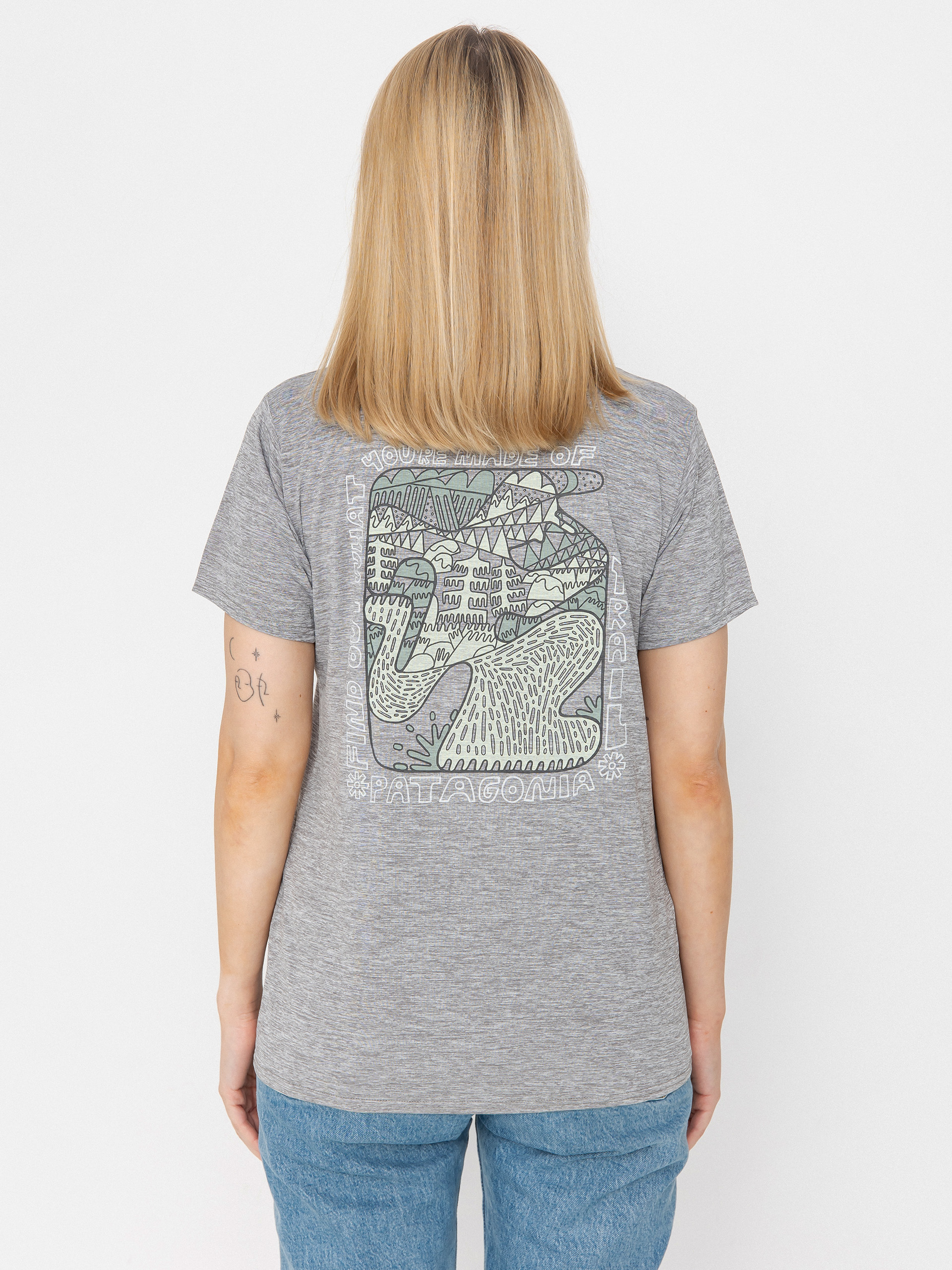 Tričko Patagonia Cap Cool Daily Graphic Lands Wmn (made of feather grey)