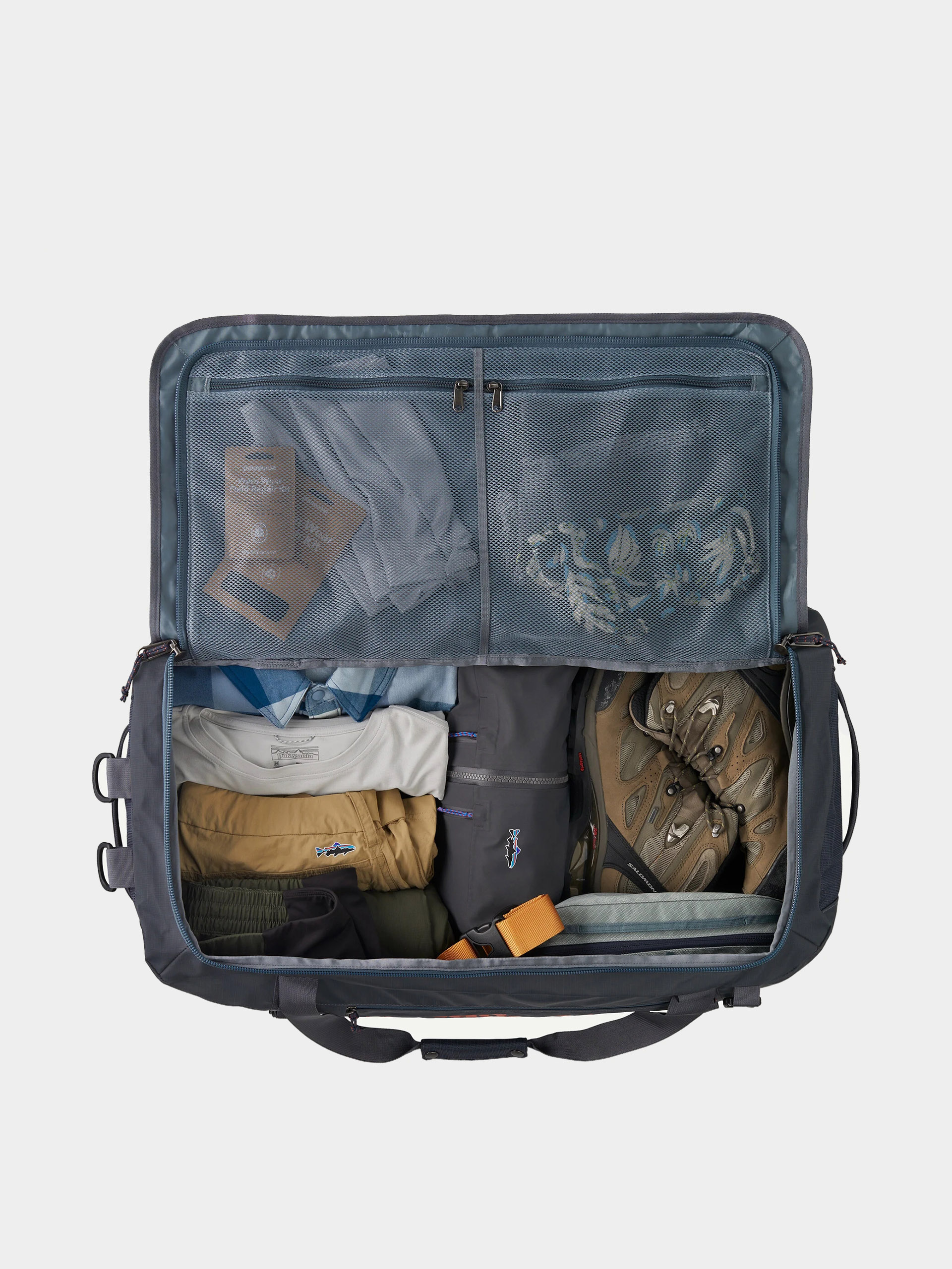 Taška Patagonia Black Hole Duffel 70L (smolder blue w/amanita red)