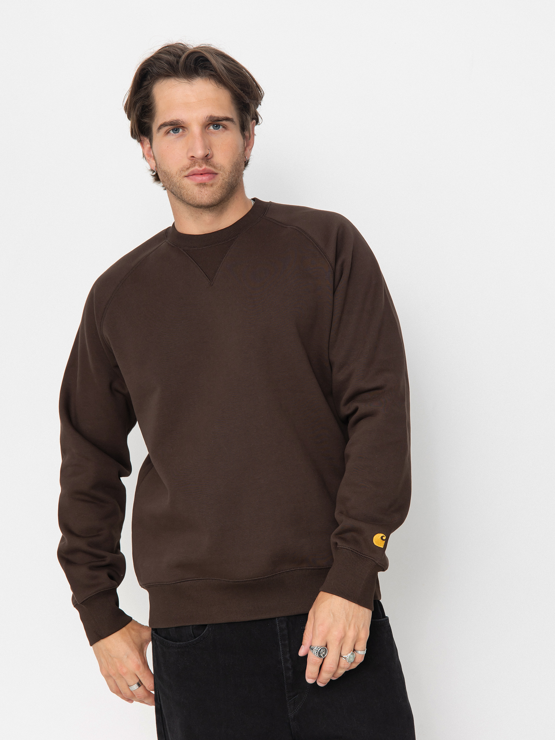 Mikina Carhartt WIP Chase (tobacco/gold)