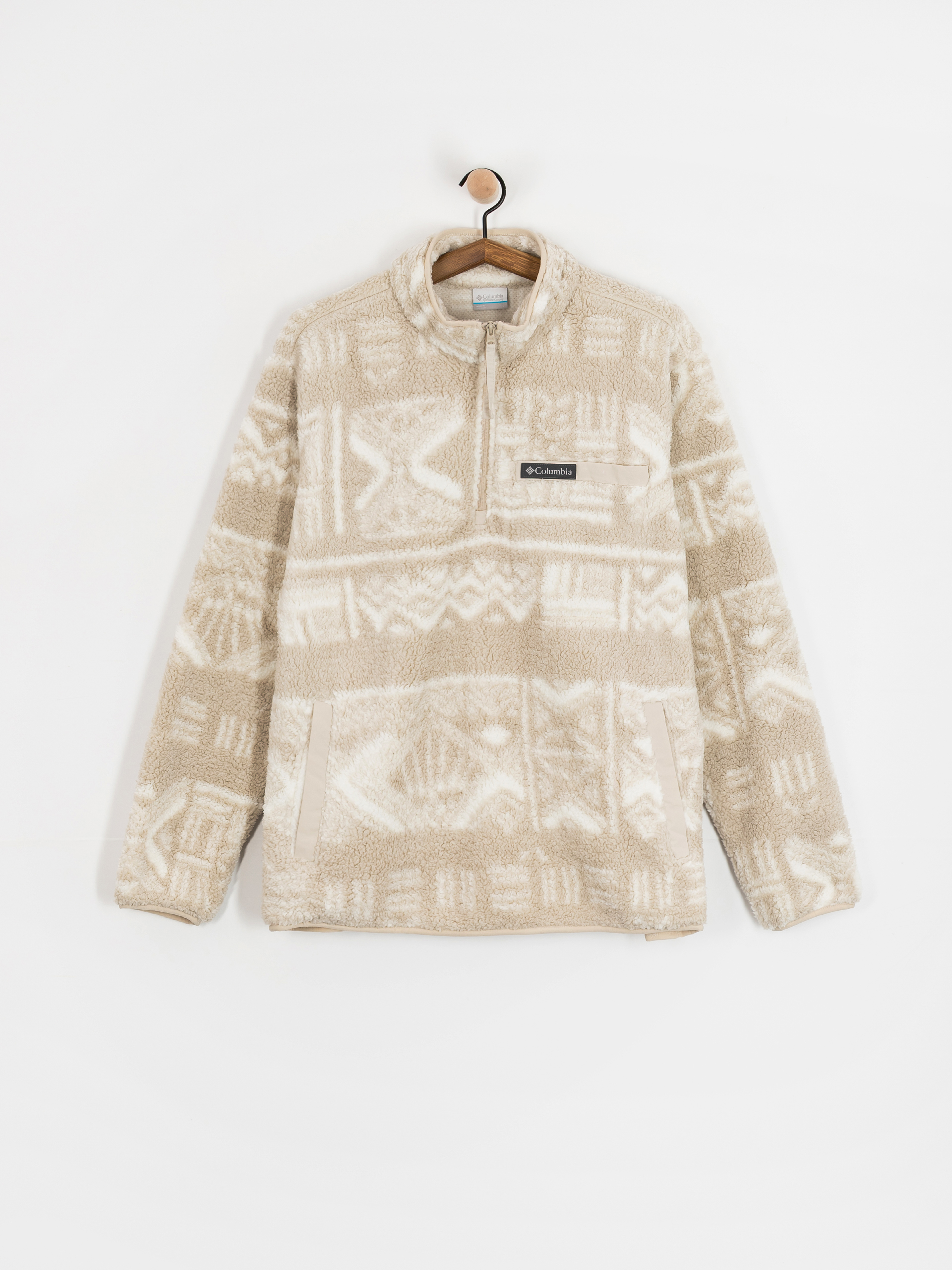 Pánský Fleecová mikina Columbia Rugged Ridge High Pile Half Zip (dark stone deschutes days)