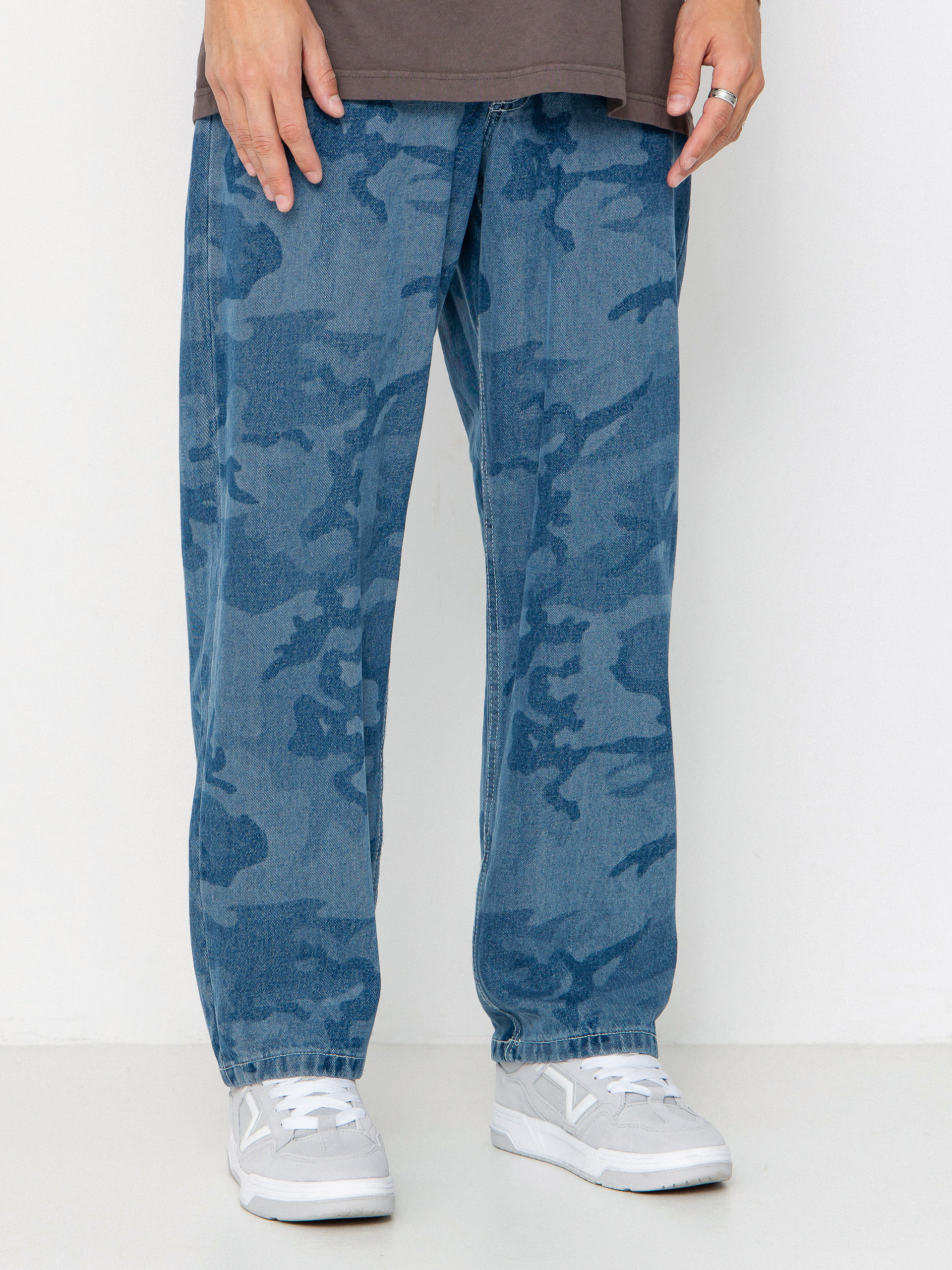 Kalhoty Vans Check 5 Loose Camo Printed Denim (stonewash/blue)