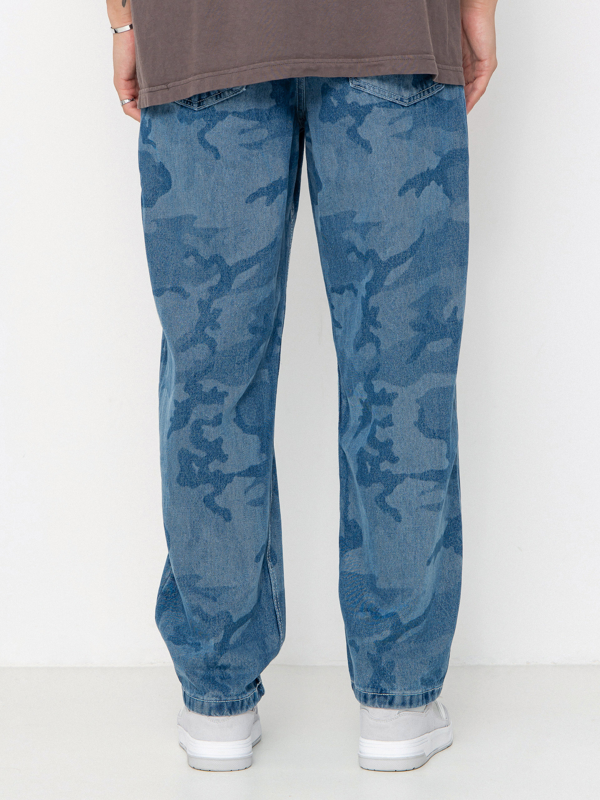 Kalhoty Vans Check 5 Loose Camo Printed Denim (stonewash/blue)