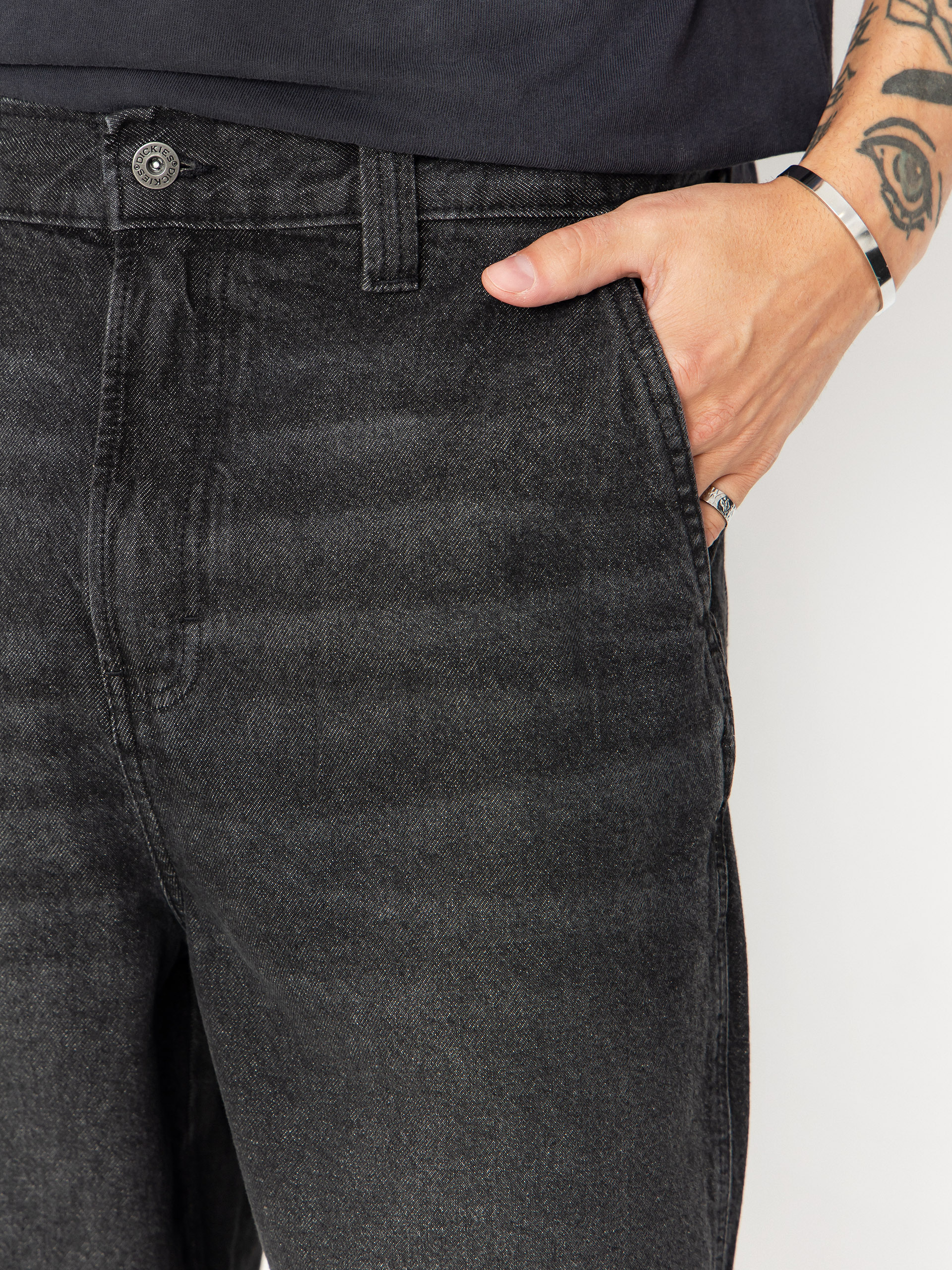 Kalhoty Dickies Madison Baggy (black wash faded)