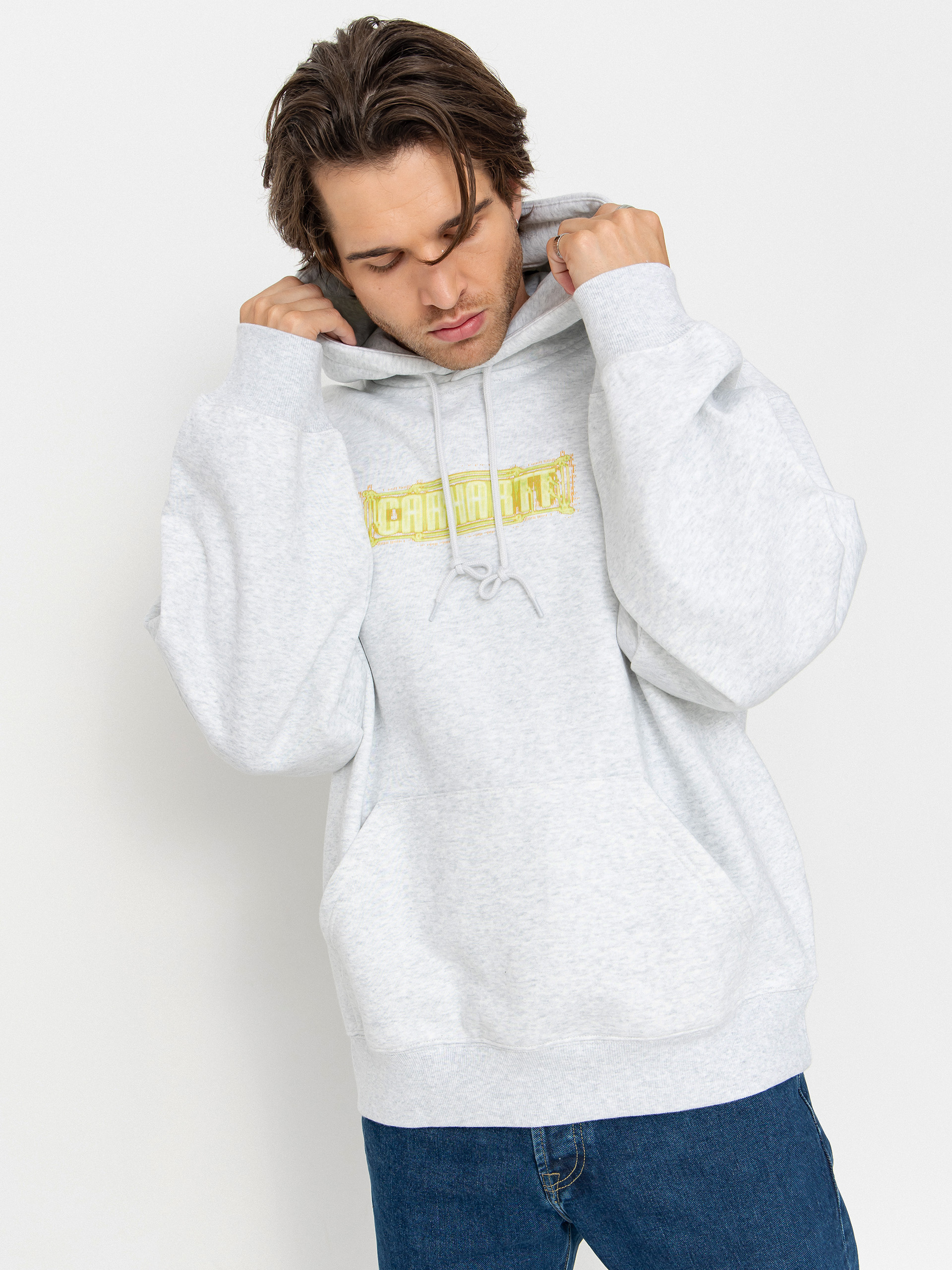 Mikina s kapucí Carhartt WIP Electric Boogie HD (ash heather)