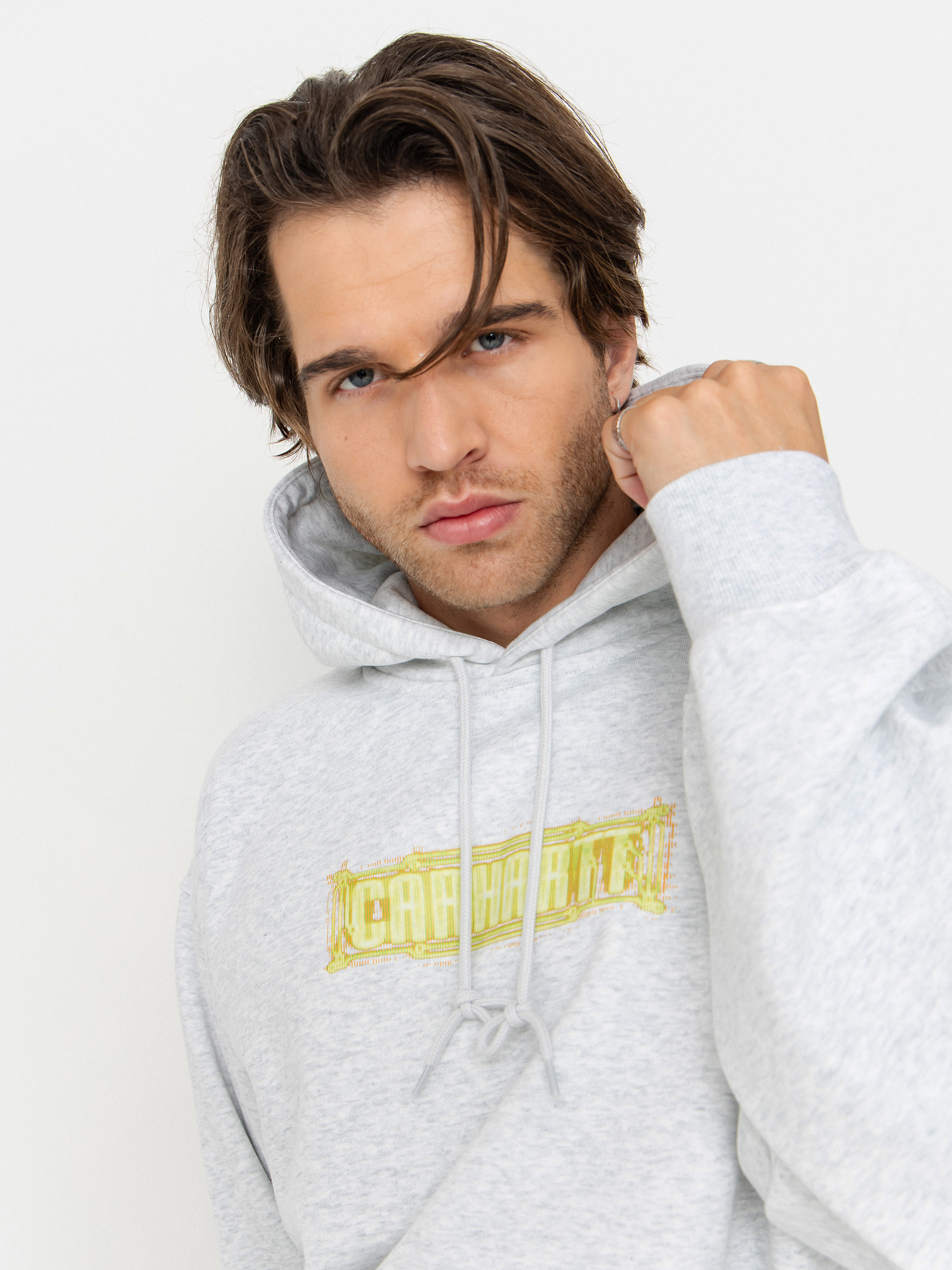 Mikina s kapucí Carhartt WIP Electric Boogie HD (ash heather)