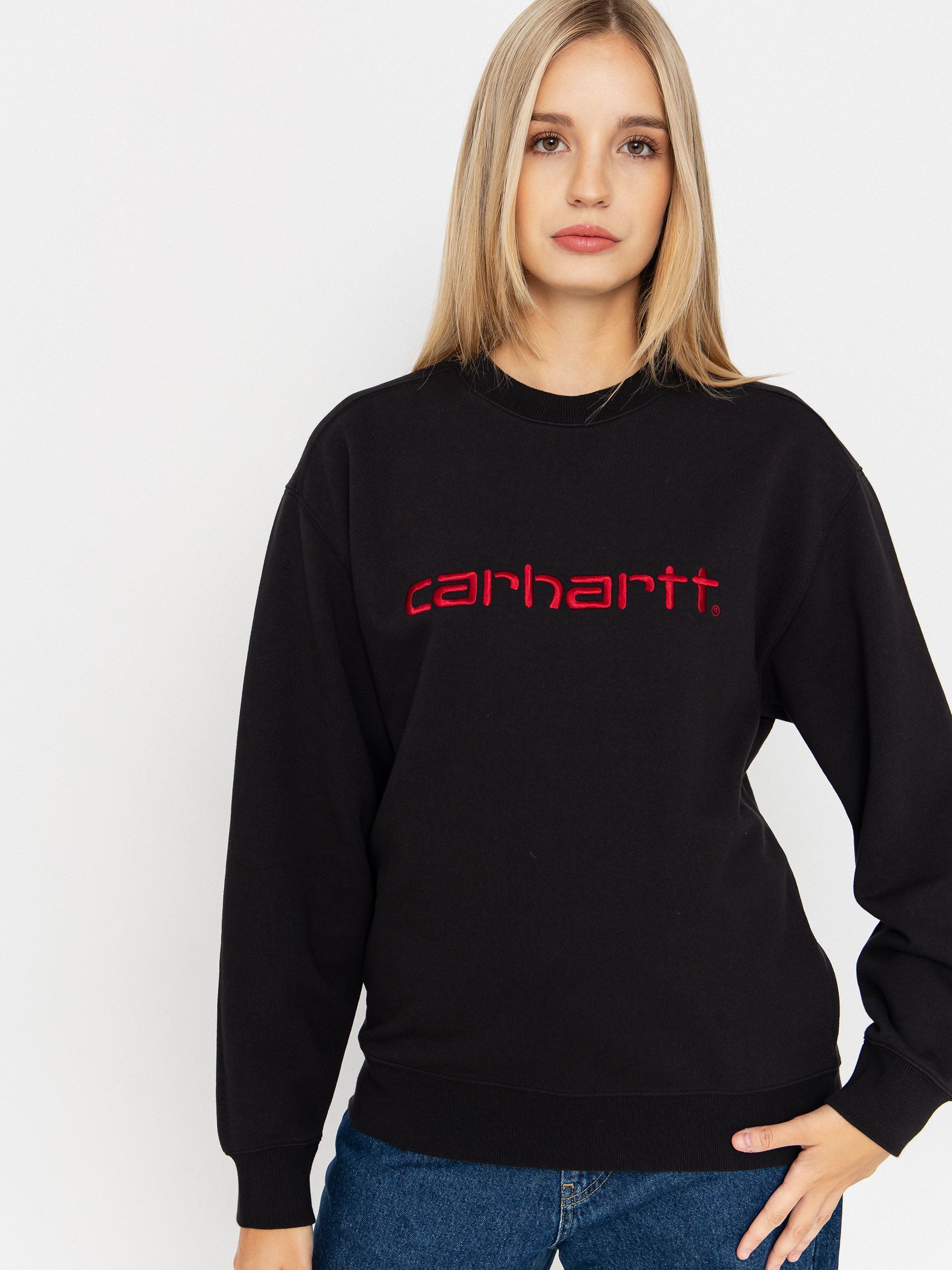 Mikina Carhartt WIP Carhartt Wmn (black/scarlet)