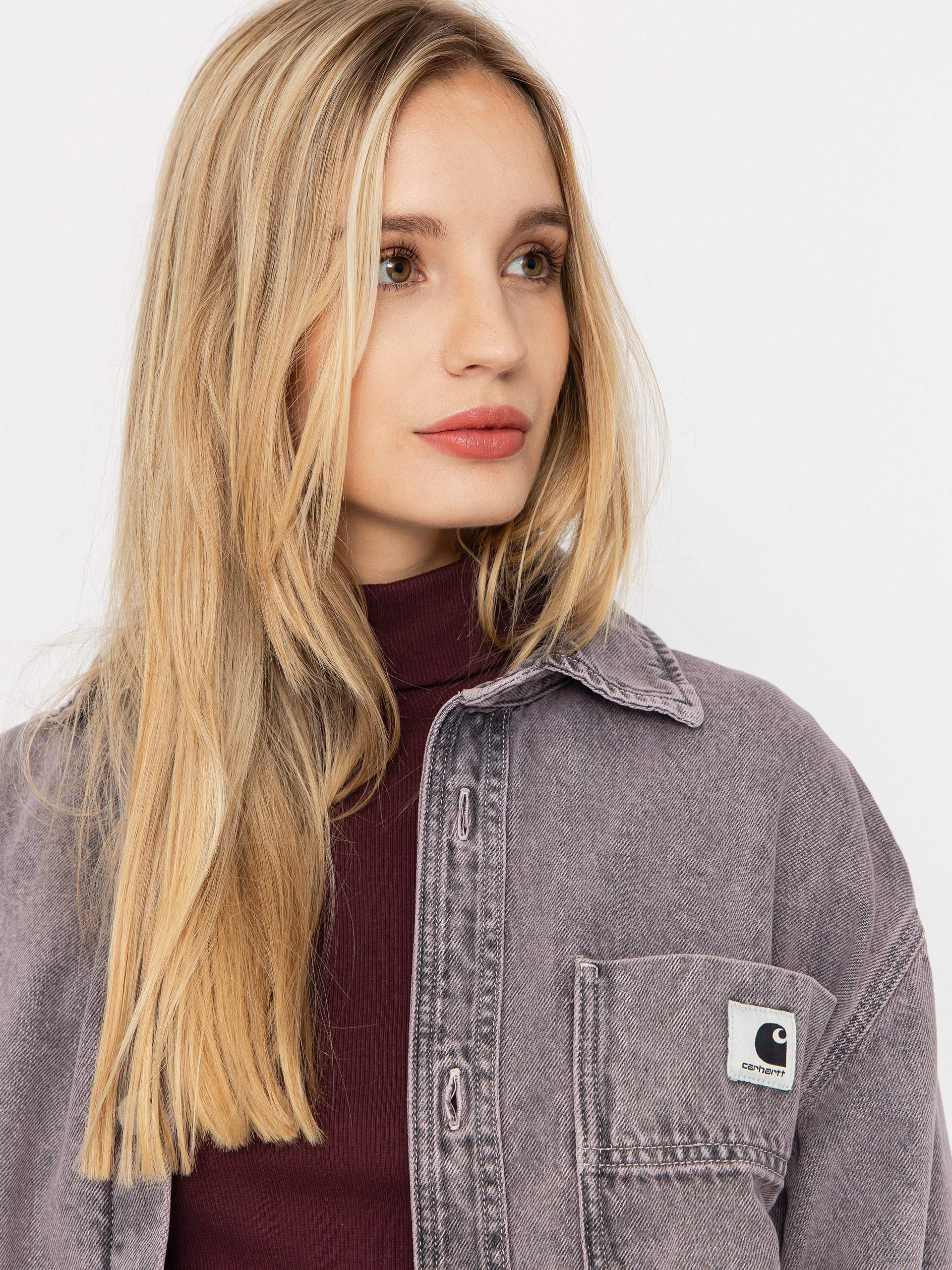 Bunda Carhartt WIP Georgia Wmn (black/hortensia/garment dyed)