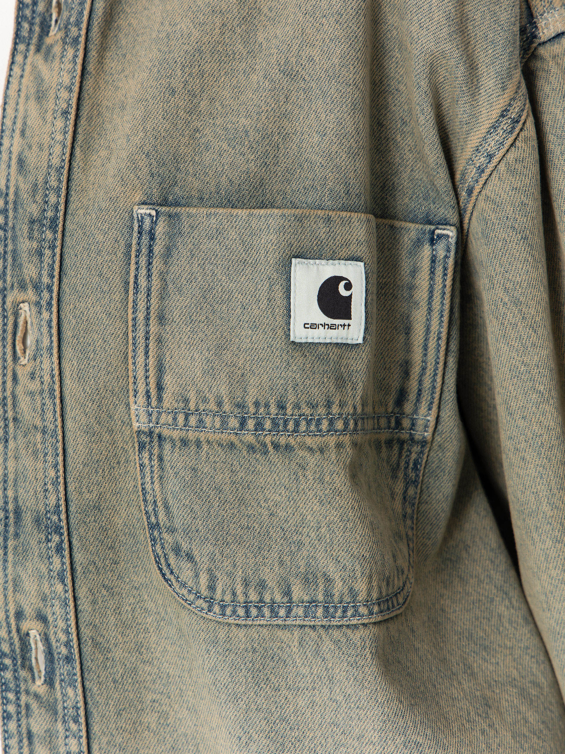 Bunda Carhartt WIP Georgia Wmn (blue/leather/garment dyed)