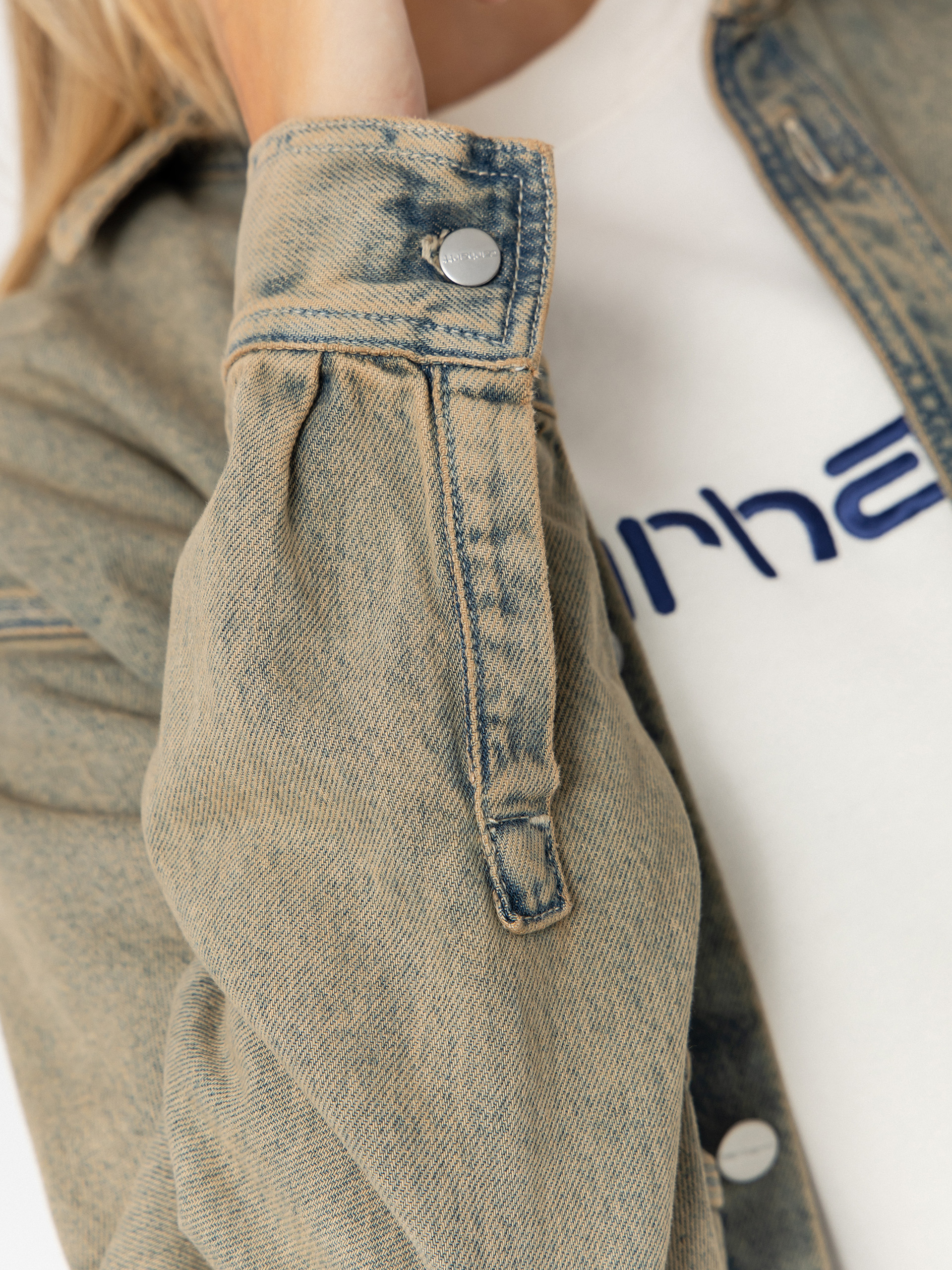 Bunda Carhartt WIP Georgia Wmn (blue/leather/garment dyed)