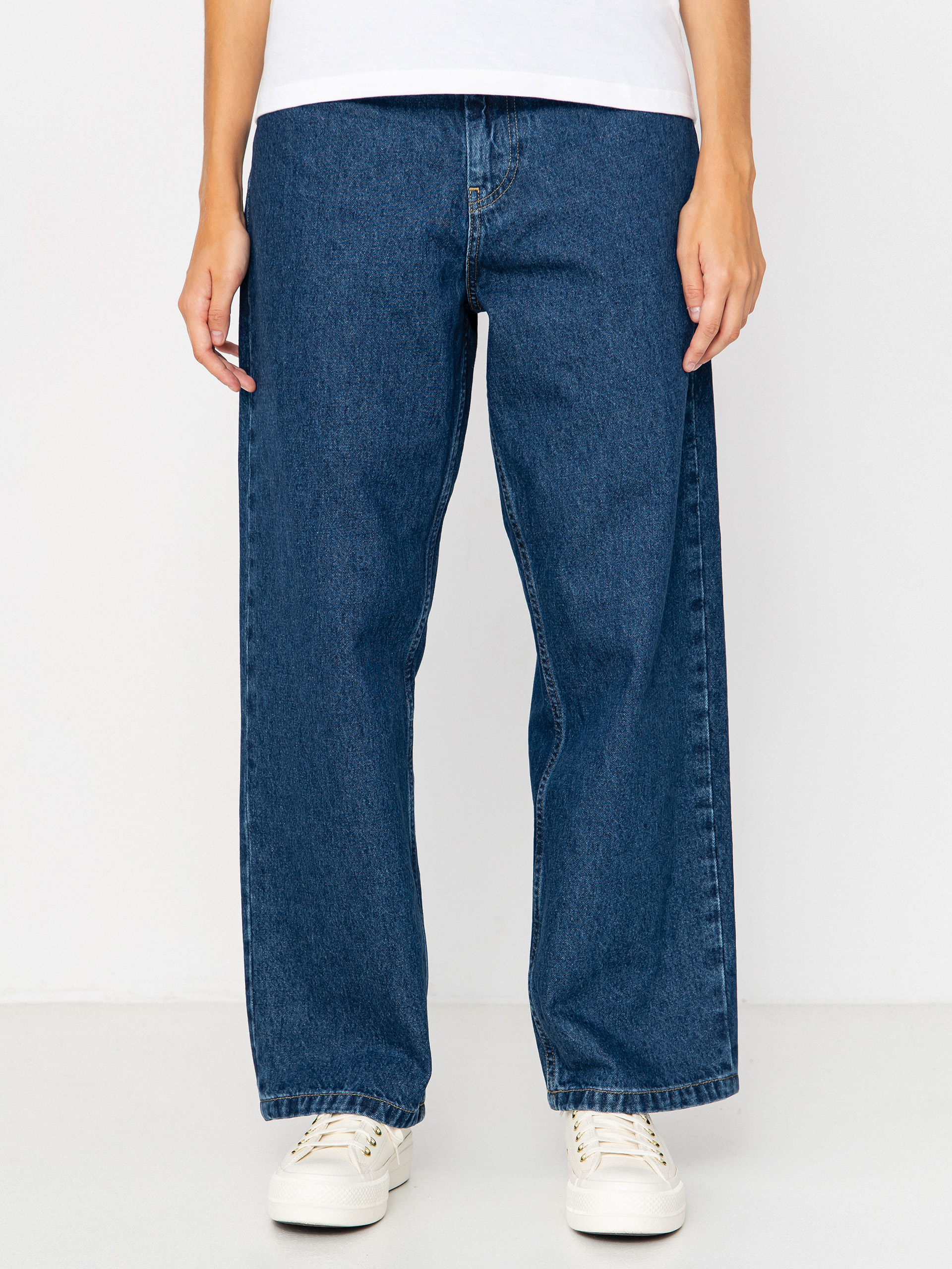 Kalhoty Carhartt WIP Brandon Wmn (blue/stone washed)