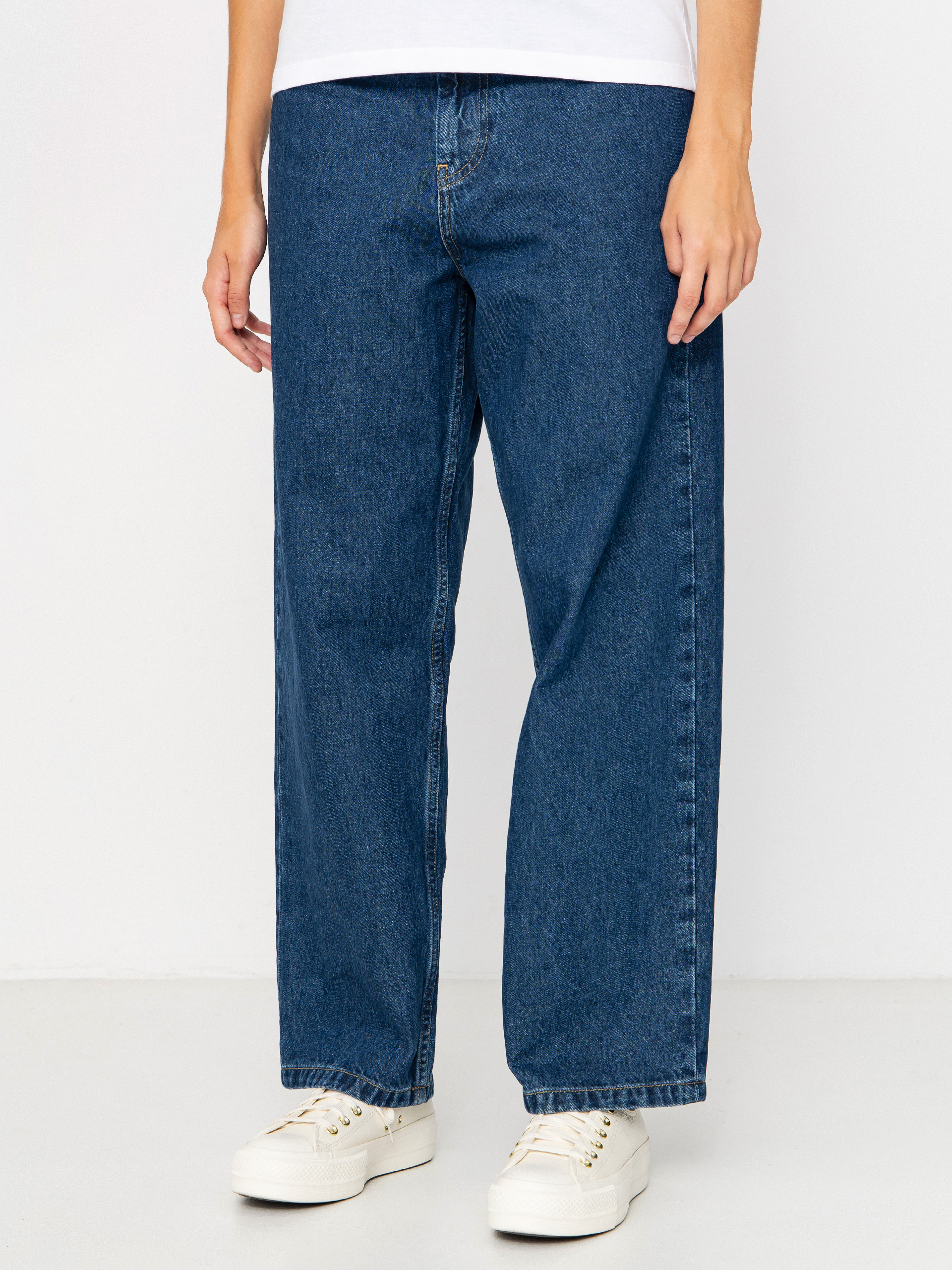 Kalhoty Carhartt WIP Brandon Wmn (blue/stone washed)
