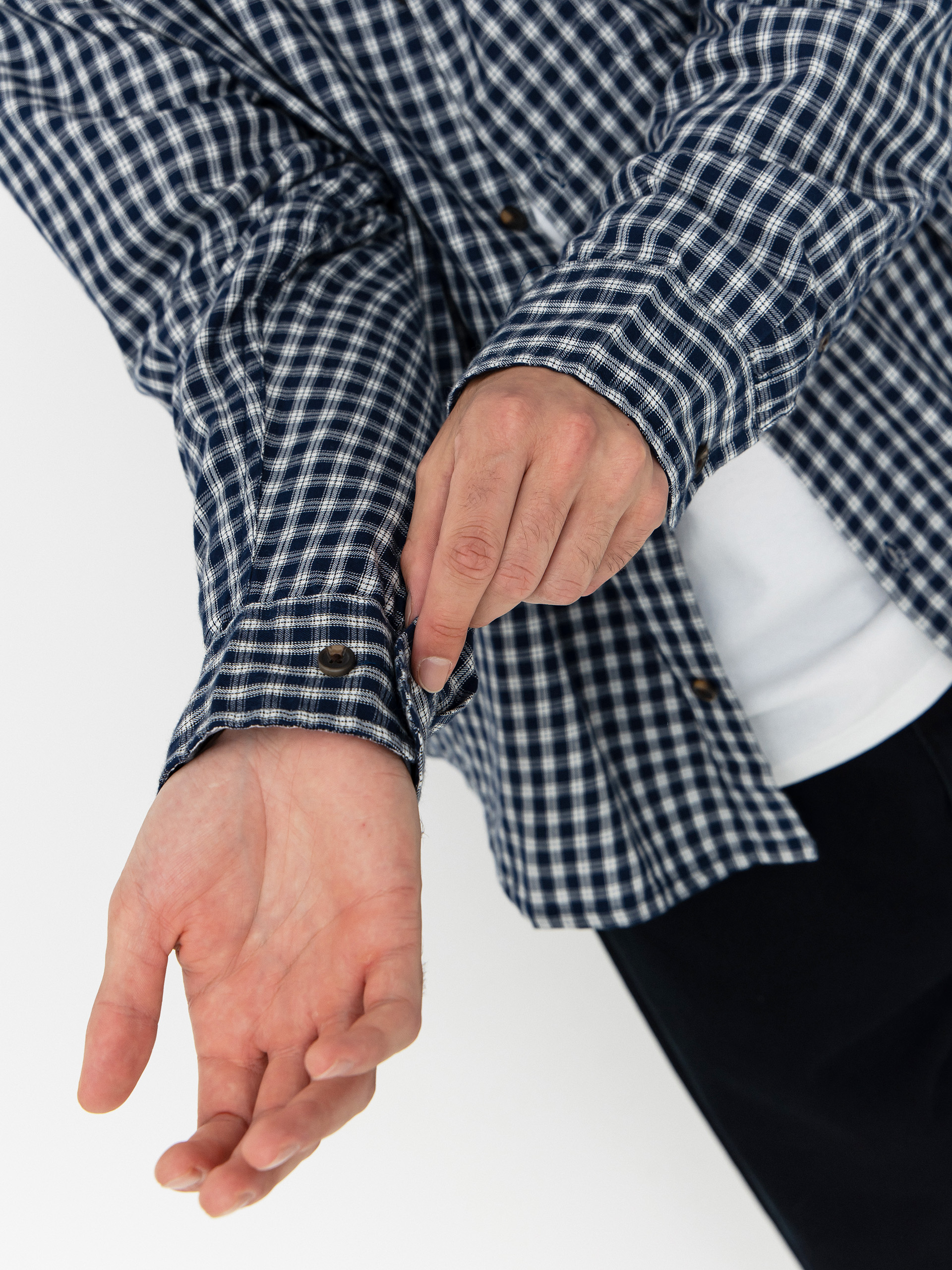 Košile OBEY Bigwig Andy Woven (academy navy multi)