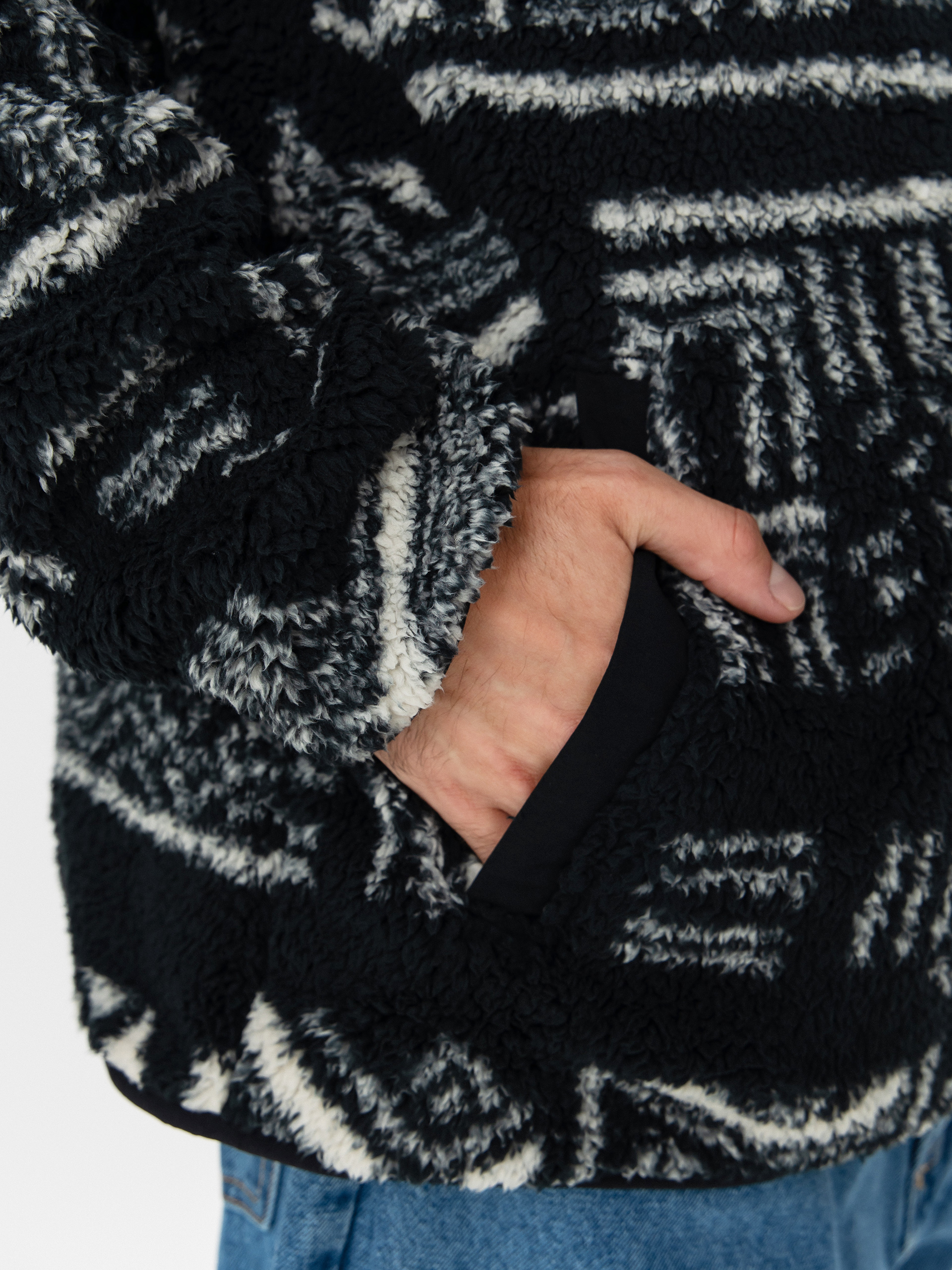 Pánský Fleecová mikina Columbia Rugged Ridge High Pile Half Zip (black deschutes days)