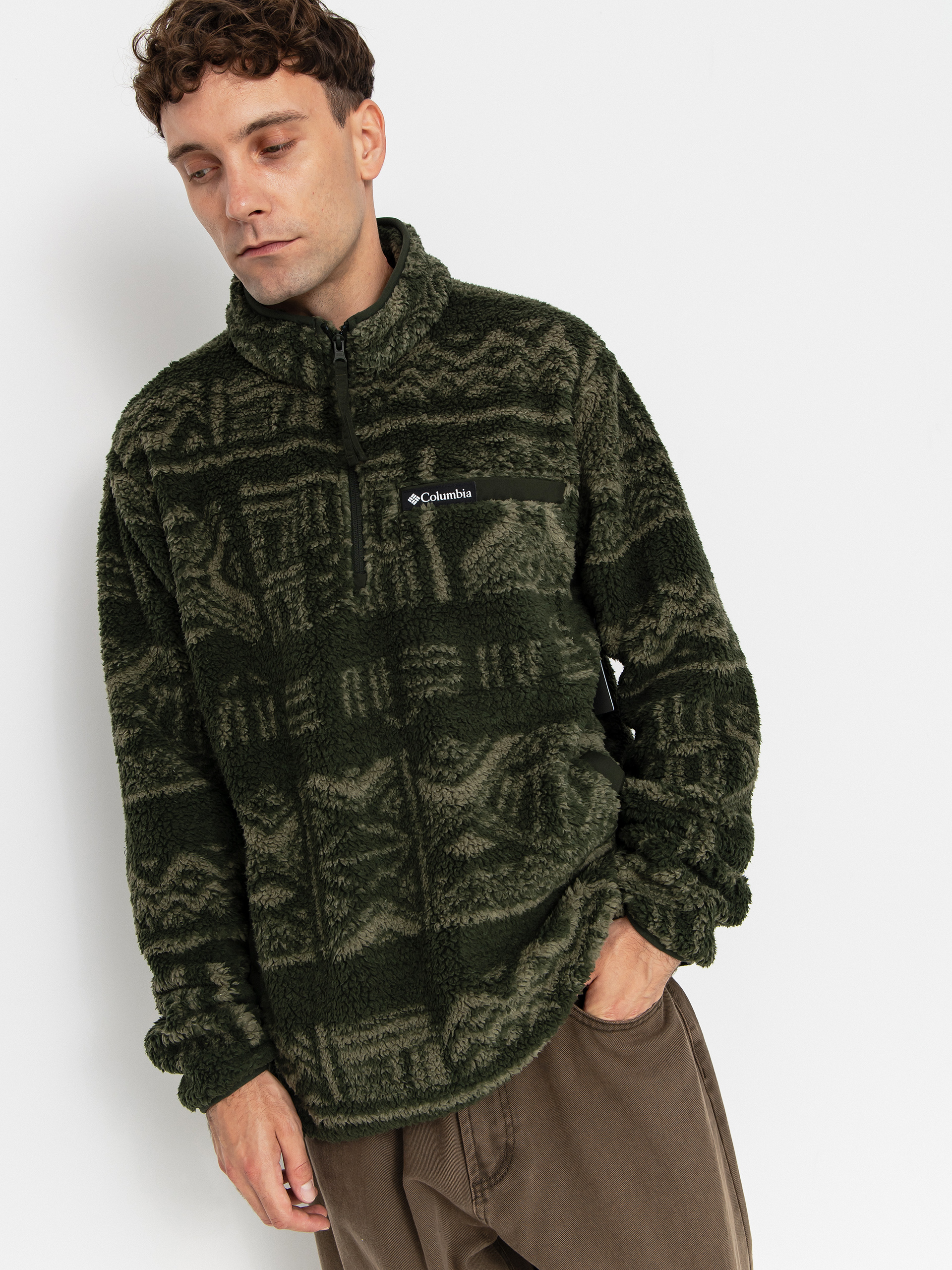 Fleecová mikina Columbia Rugged Ridge High Pile Half Zip