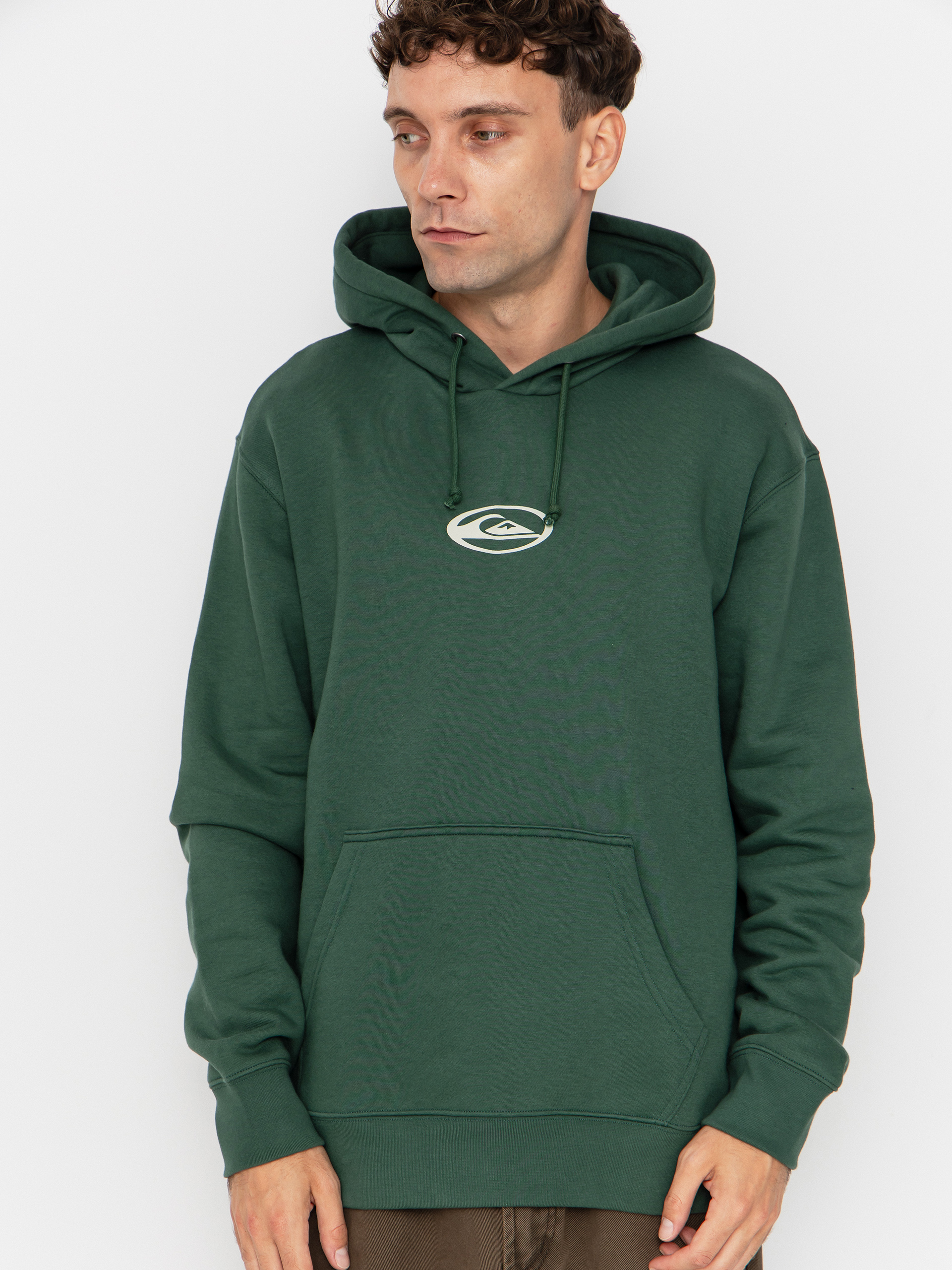 Mikina s kapucí Quiksilver Salt Water Graphic HD (trekking green)