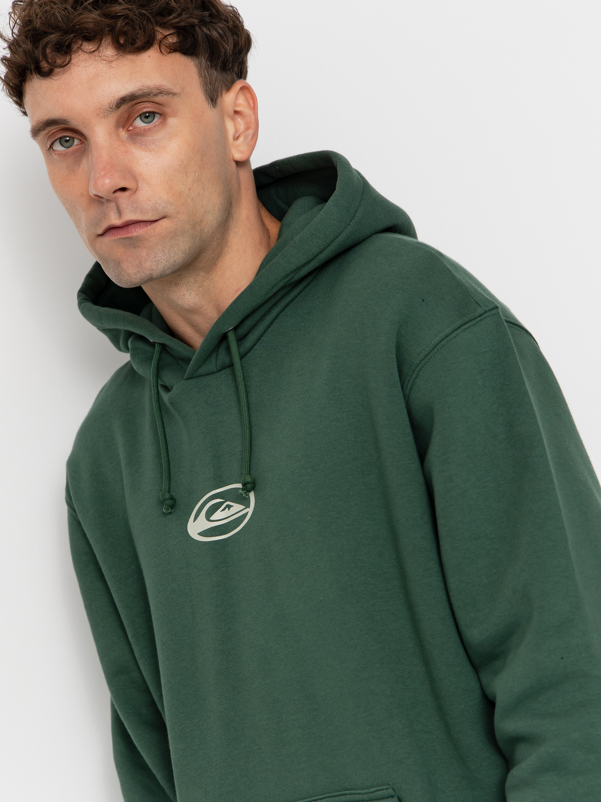 Mikina s kapucí Quiksilver Salt Water Graphic HD (trekking green)