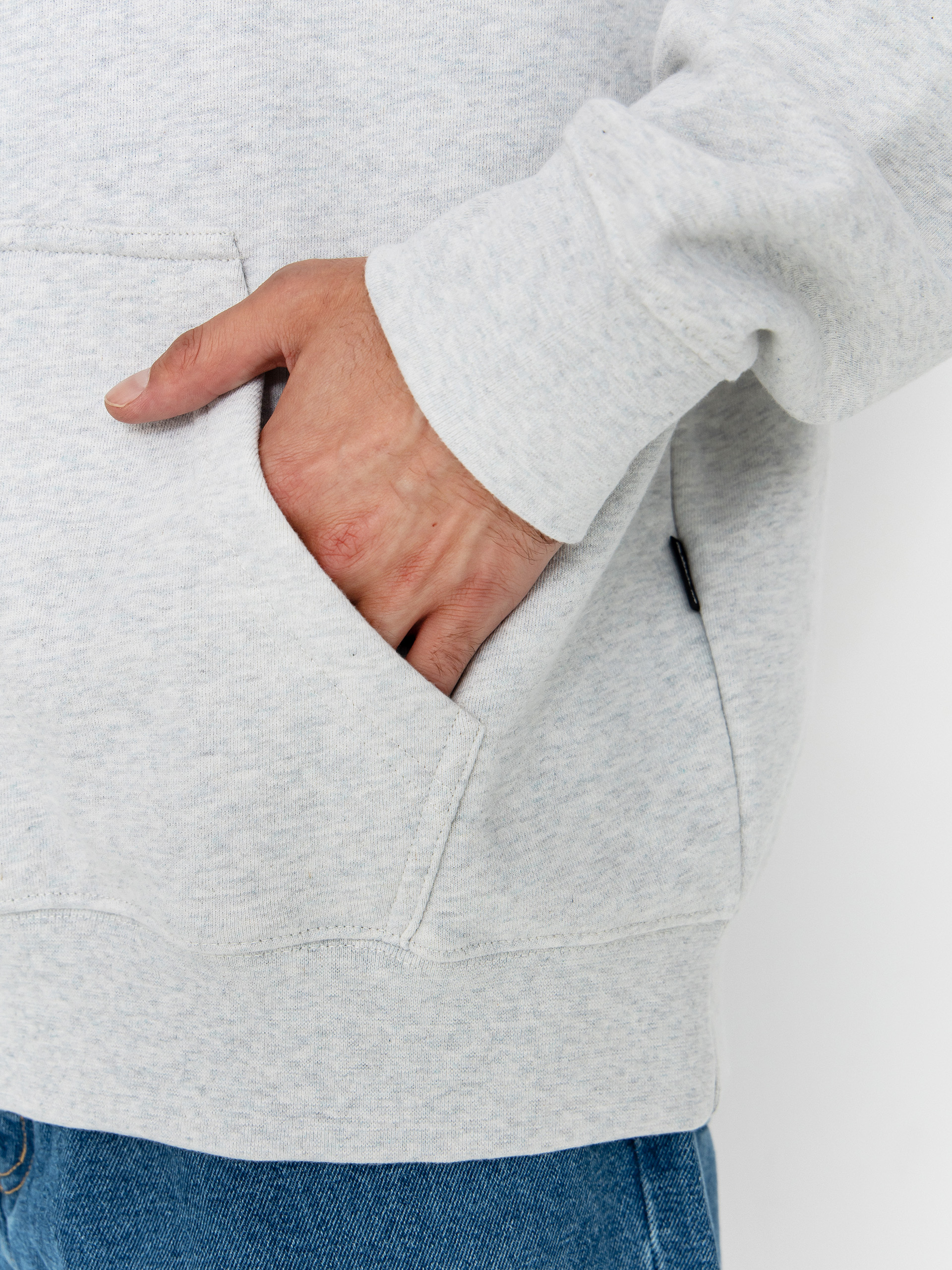 Mikina s kapucí Quiksilver Dna HD (light grey heather)