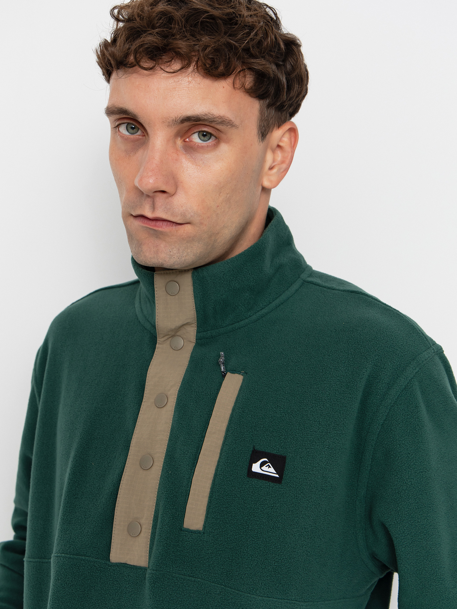 Pánský Fleecová mikina Quiksilver No Destination Hs (trekking green)