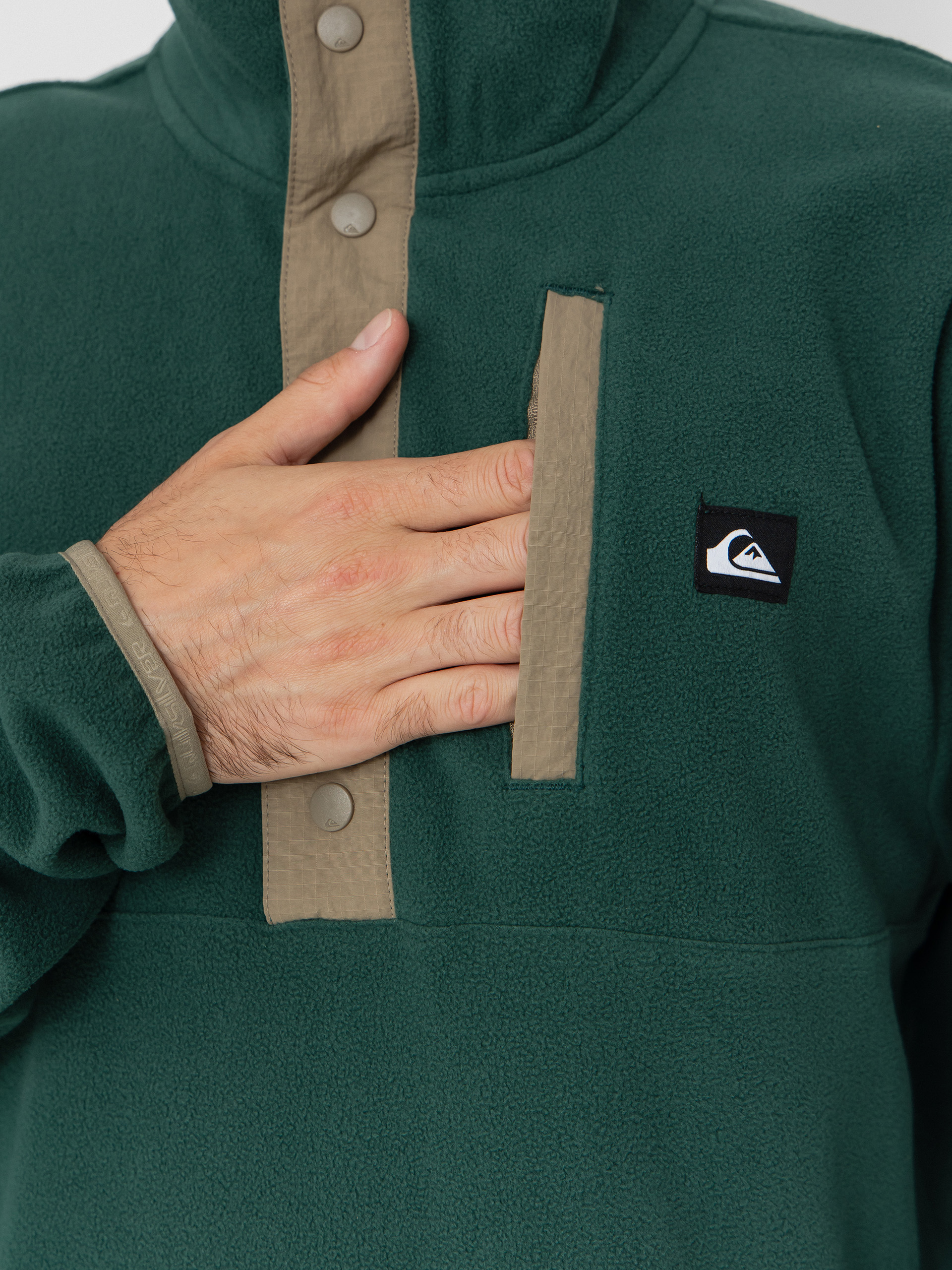 Pánský Fleecová mikina Quiksilver No Destination Hs (trekking green)