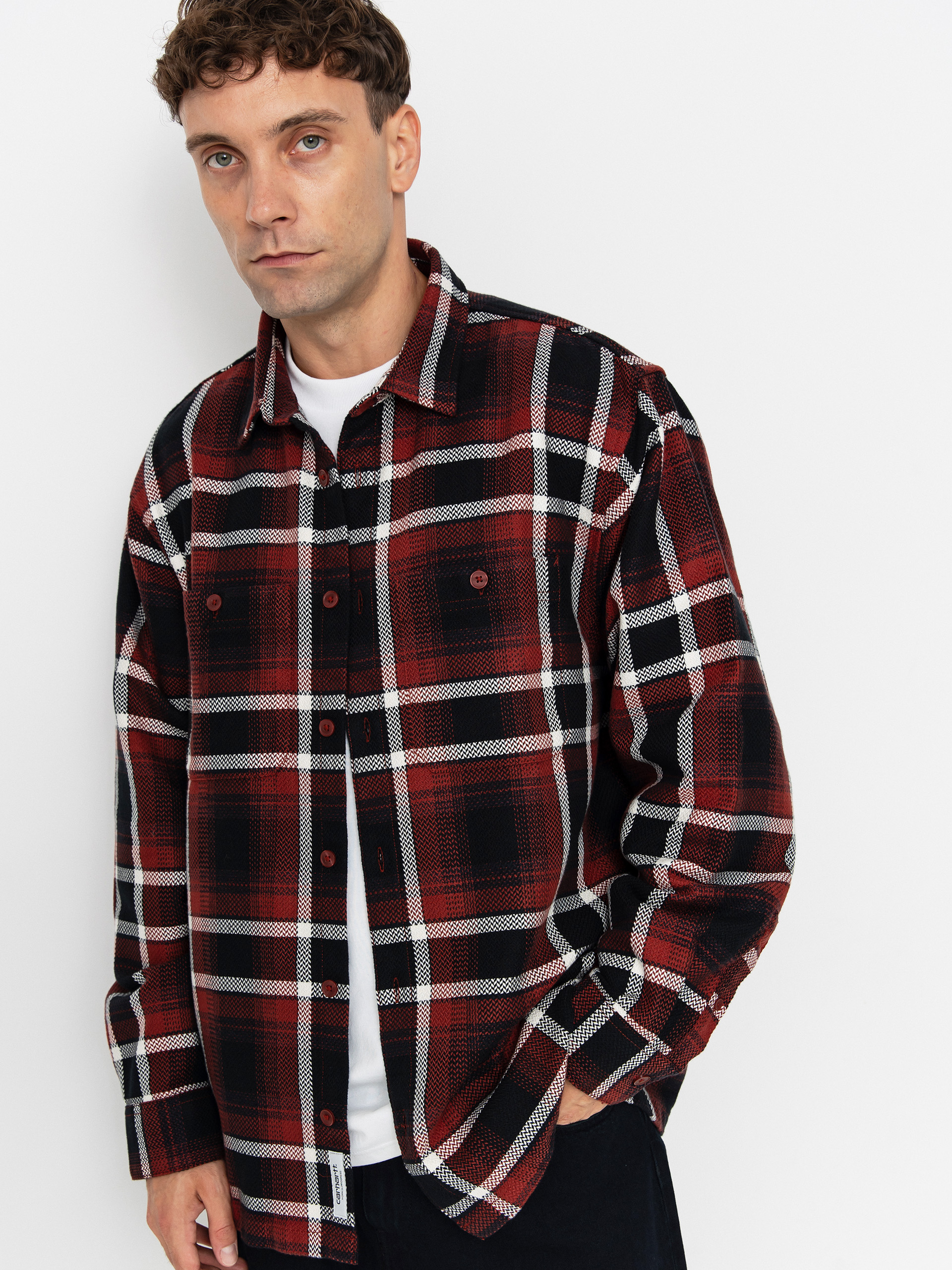 Košile Carhartt WIP Vaughn (vaughn check/dark brick)