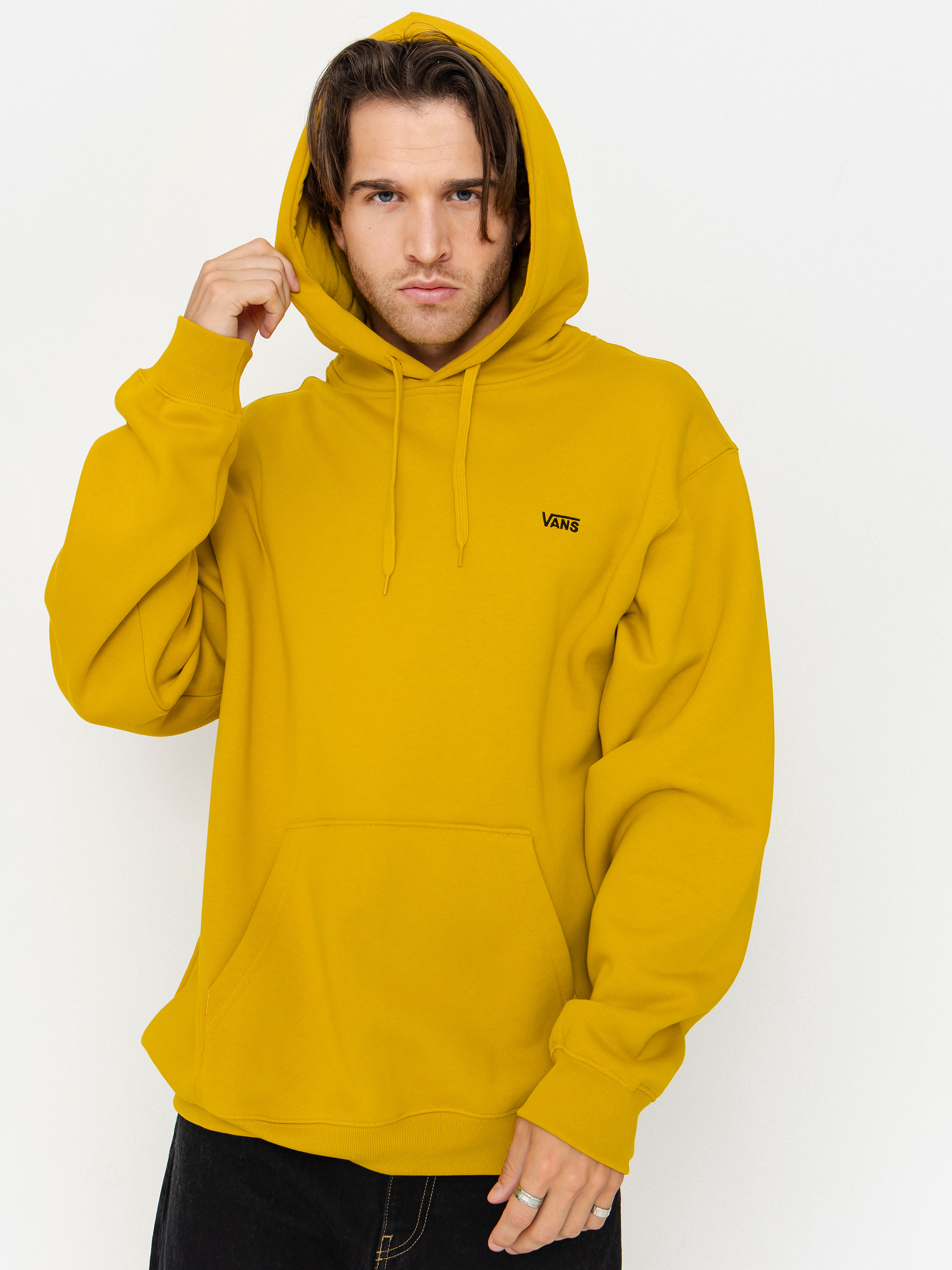 Mikina s kapucu00ed Vans Left Chest II Loose HD (heritage mustard)
