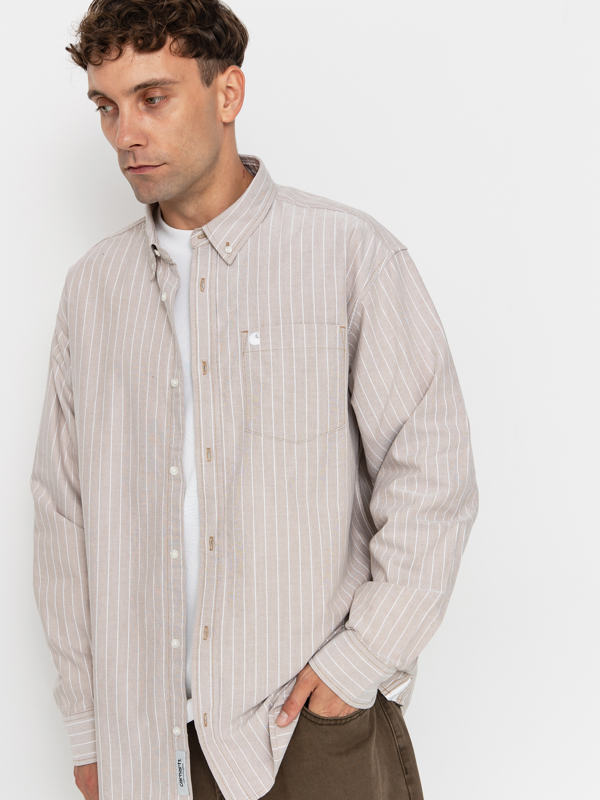 Košile Carhartt WIP Cassel (cassel stripe/peanut/white)