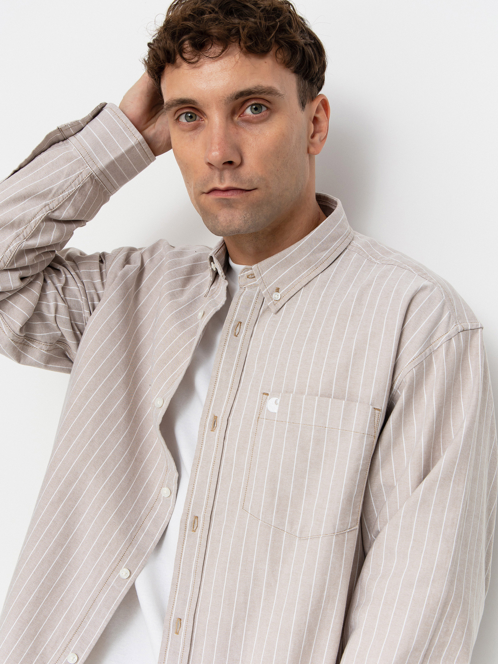 Košile Carhartt WIP Cassel (cassel stripe/peanut/white)