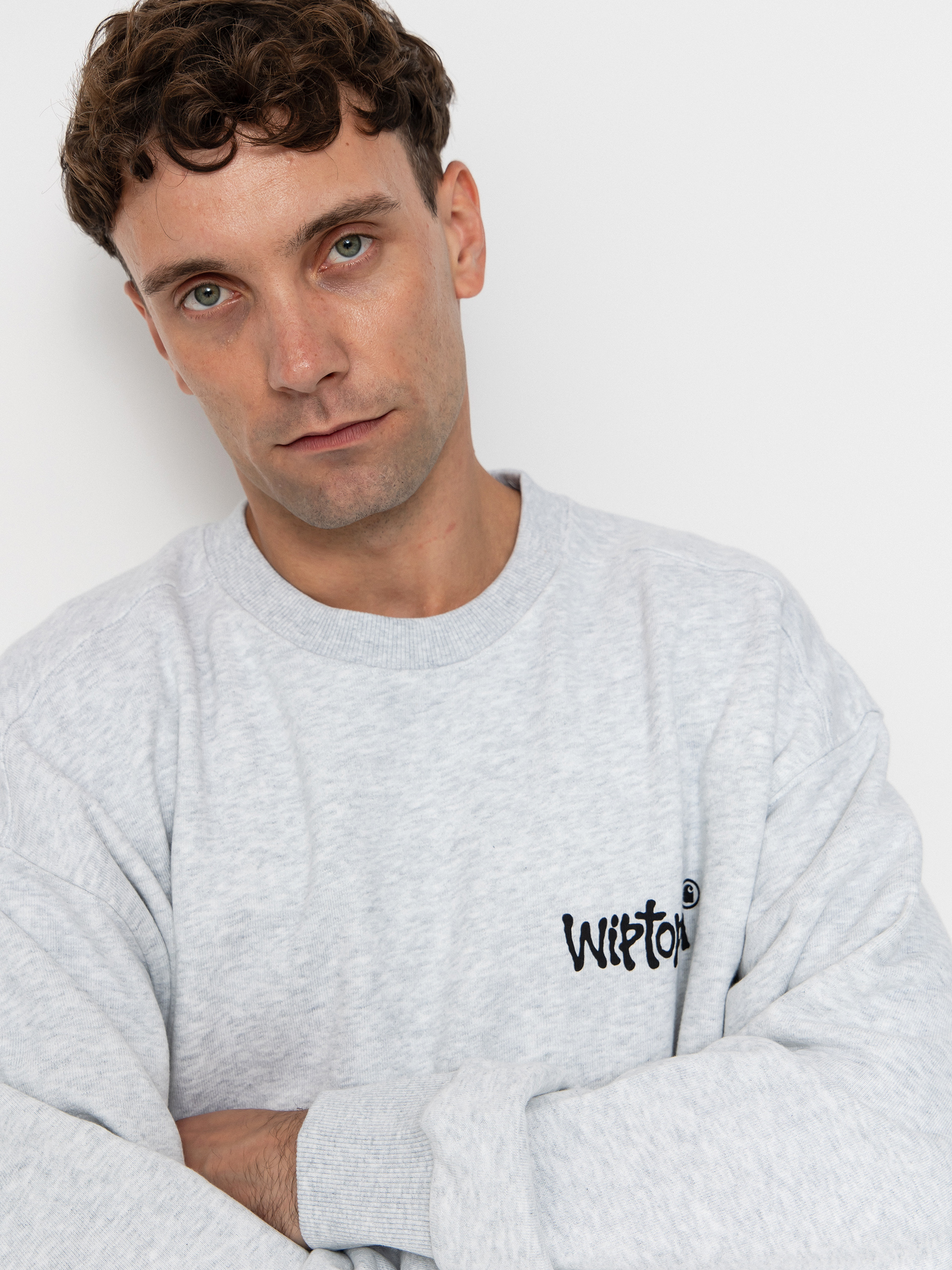 Mikina Carhartt WIP Wiptopia (ash heather)