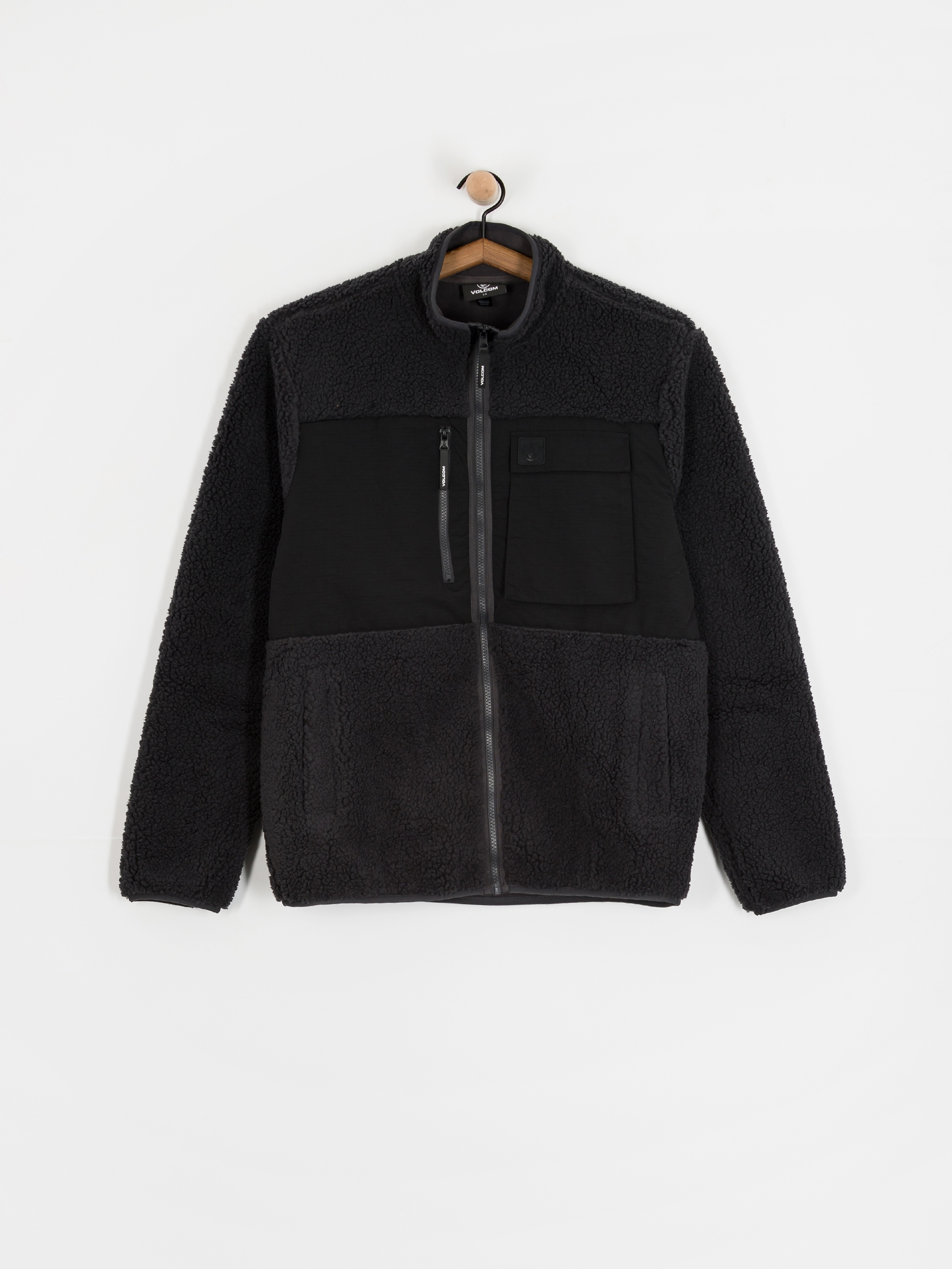 Mikina s kapucí Volcom Storm Stone ZHD (asphalt black)