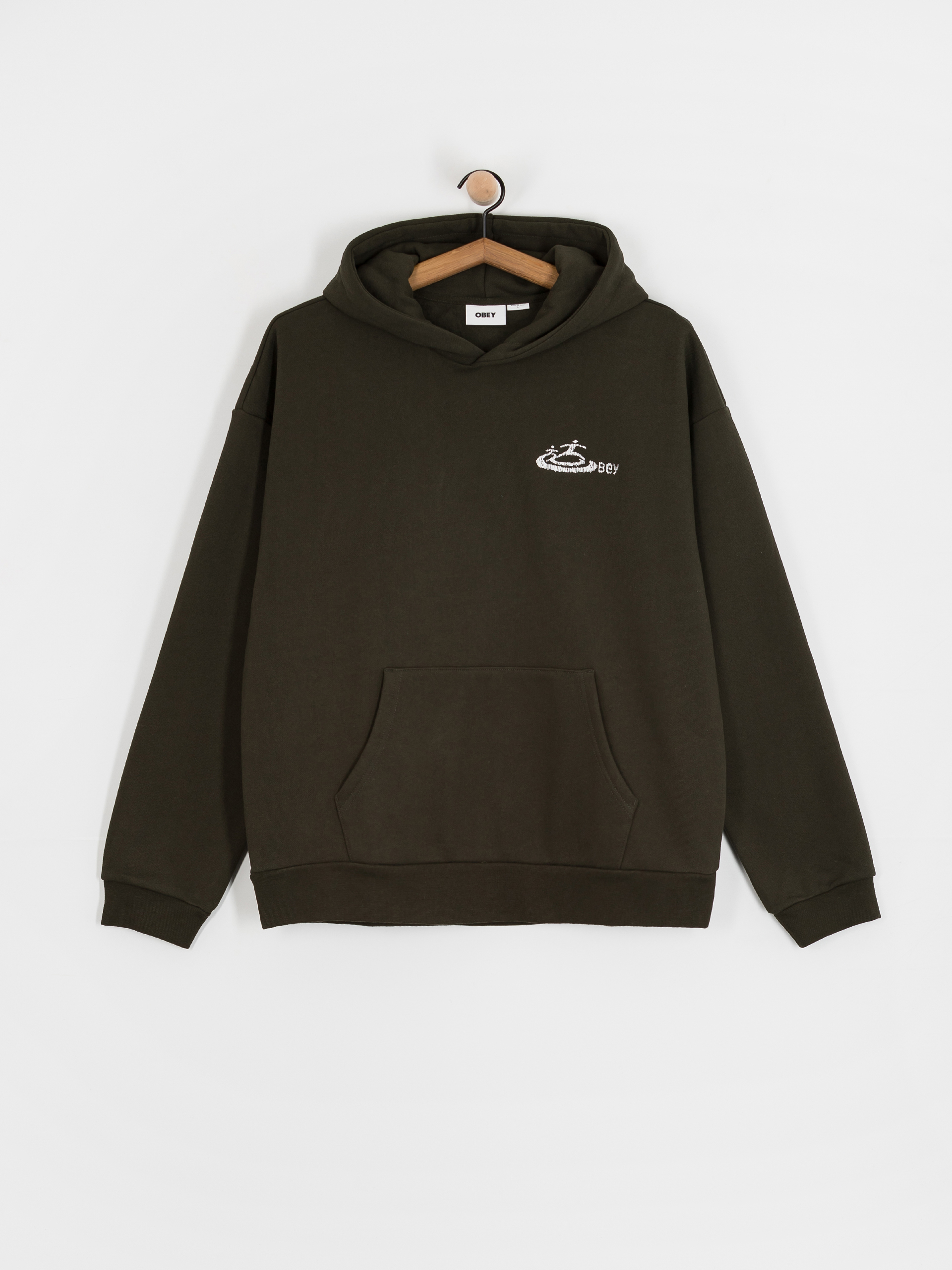 Mikina s kapucí OBEY Corp Extra Heavy HD (rosin)