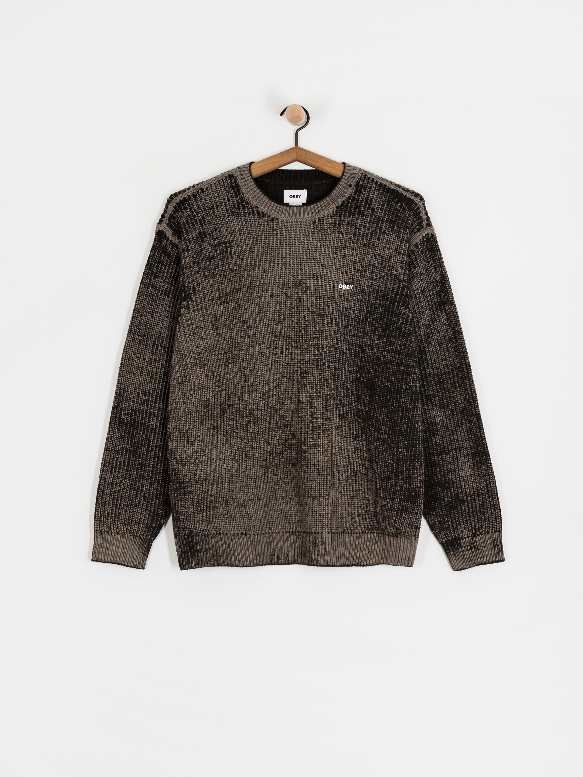 Svetr OBEY Obey Spray Effect Sweater (black multi)