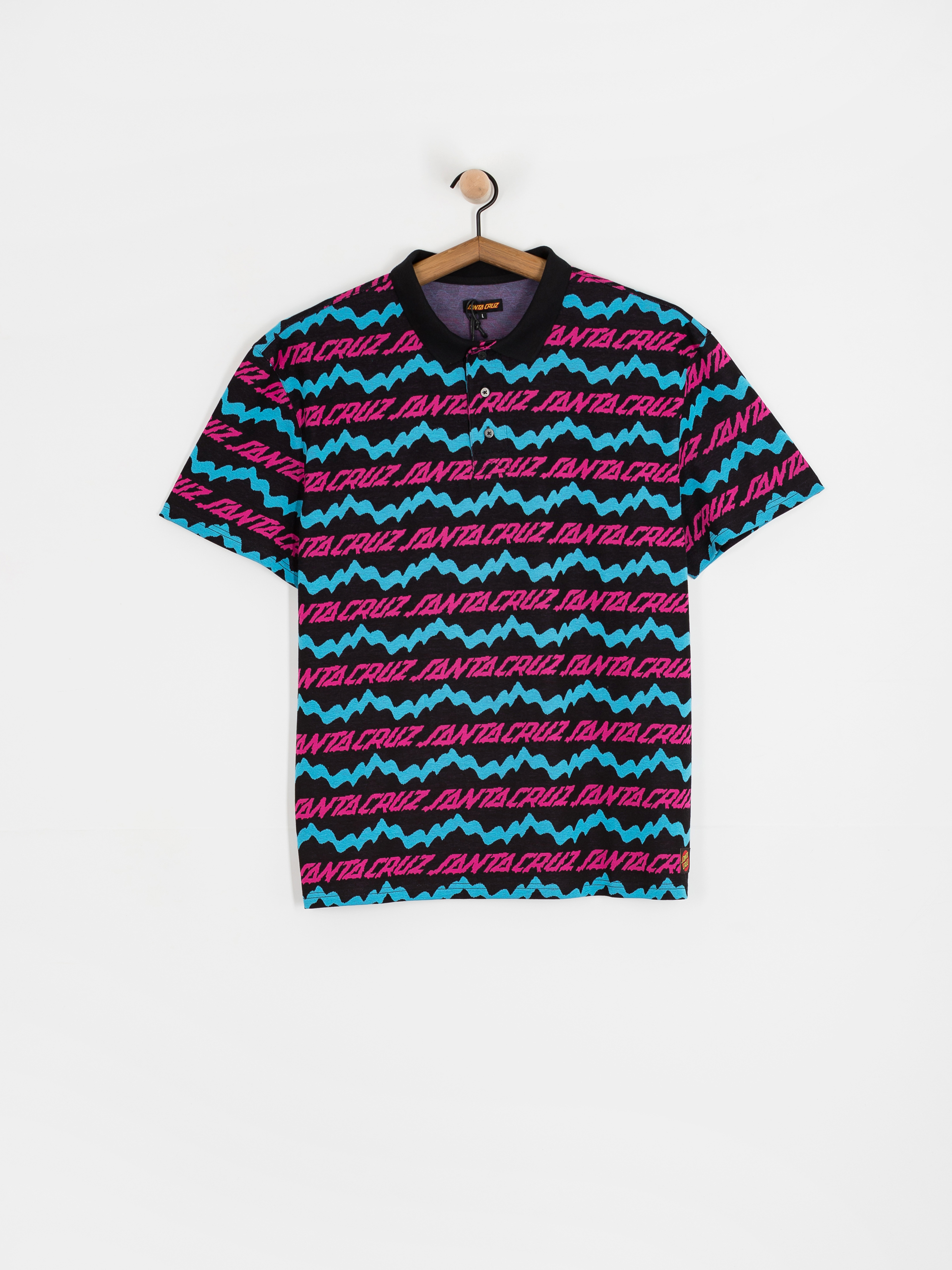 Tričko Santa Cruz Slime Drip Polo (black)