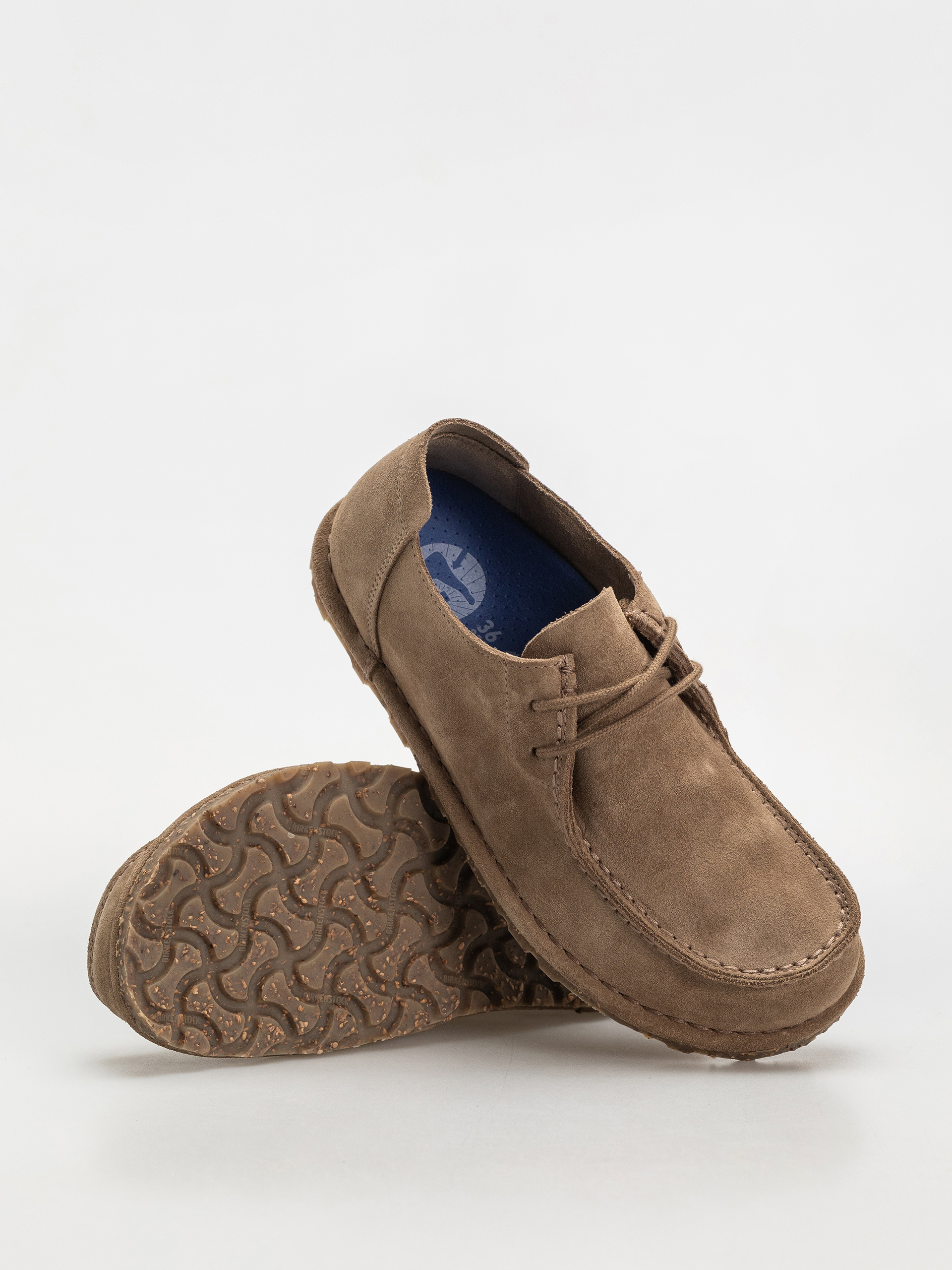 Plážovky Birkenstock Utti Lace Suede Leather Narrow Wmn (gray taupe)