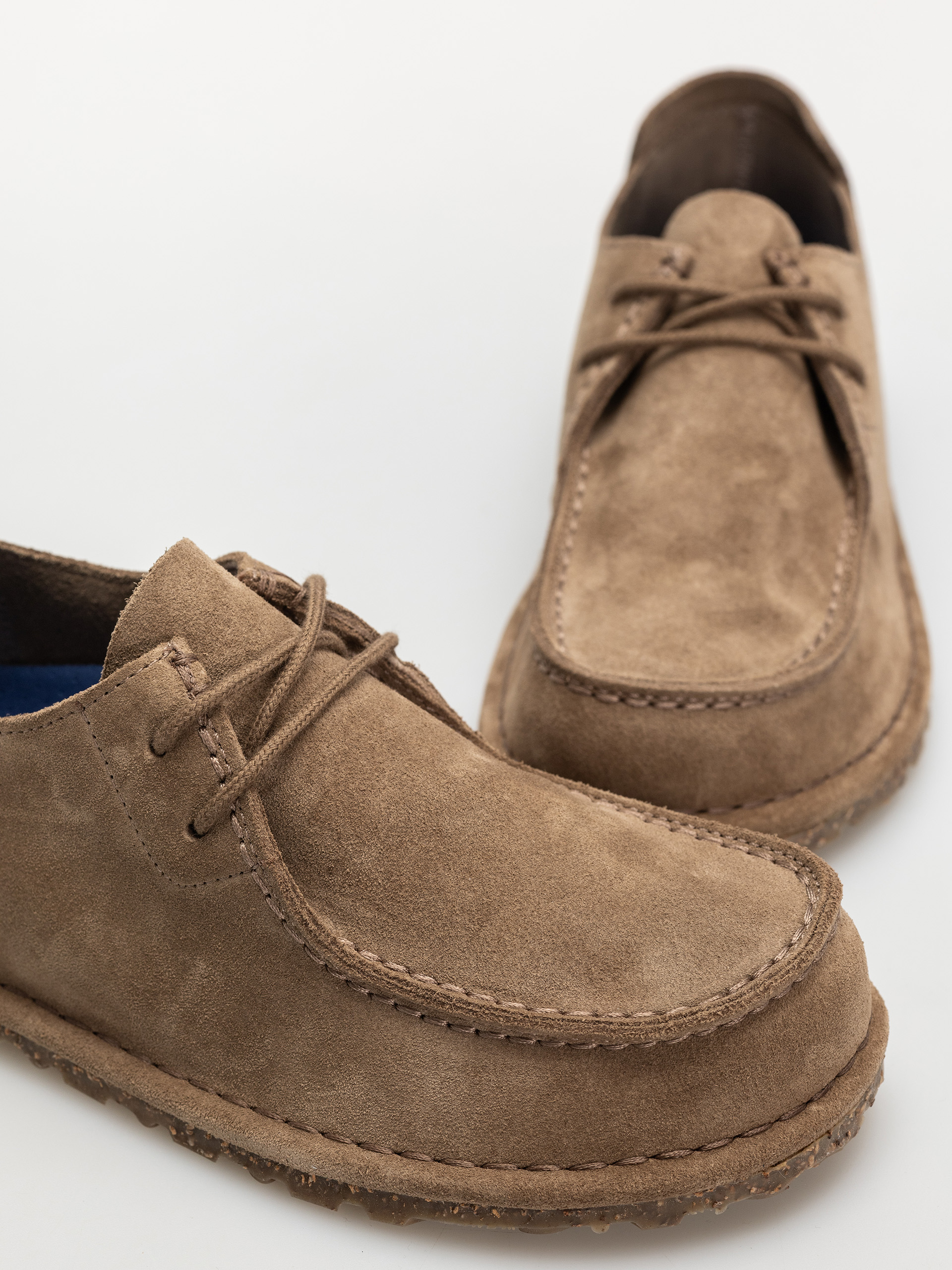 Plážovky Birkenstock Utti Lace Suede Leather Narrow Wmn (gray taupe)