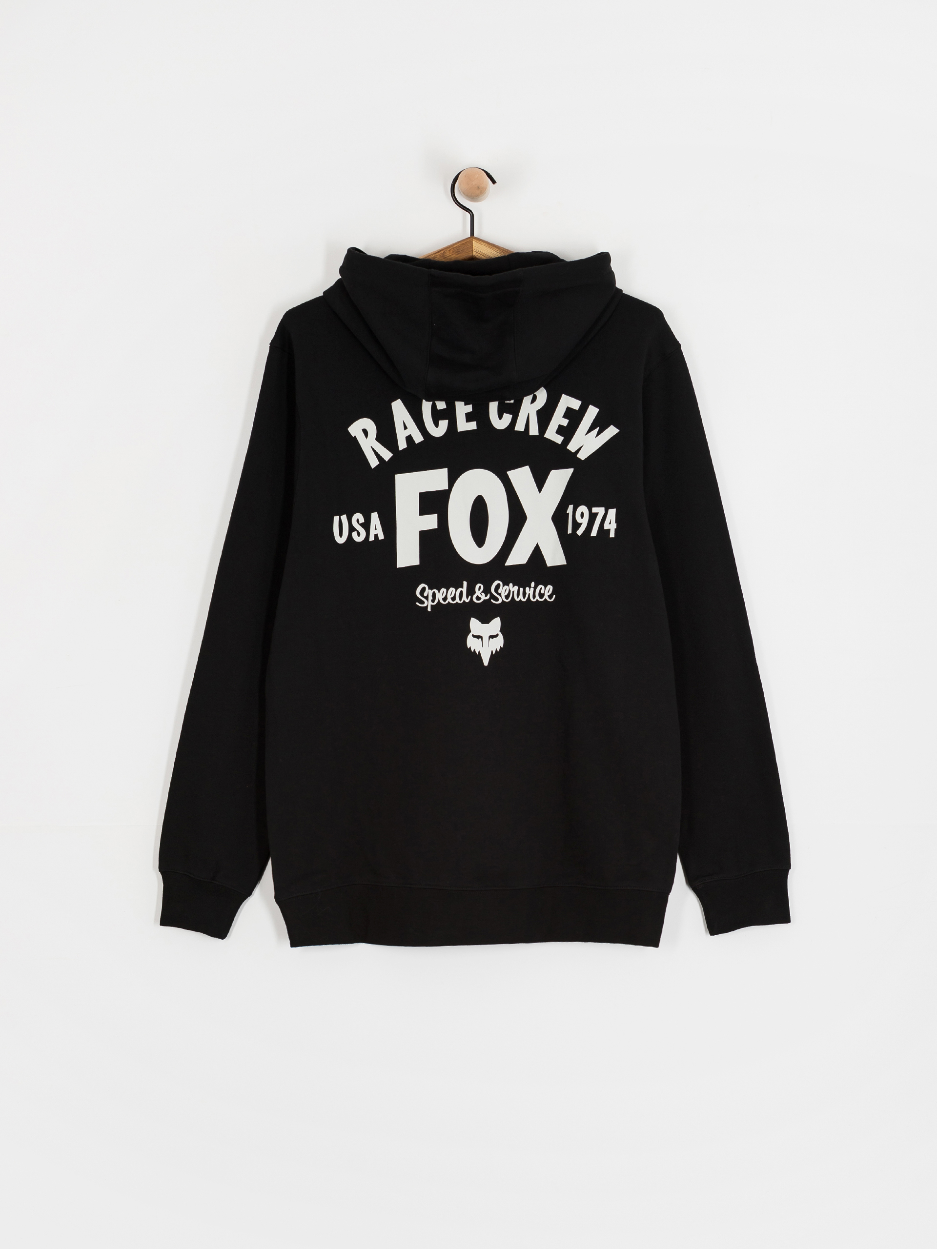 Mikina s kapucí Fox Slogan HD (black)