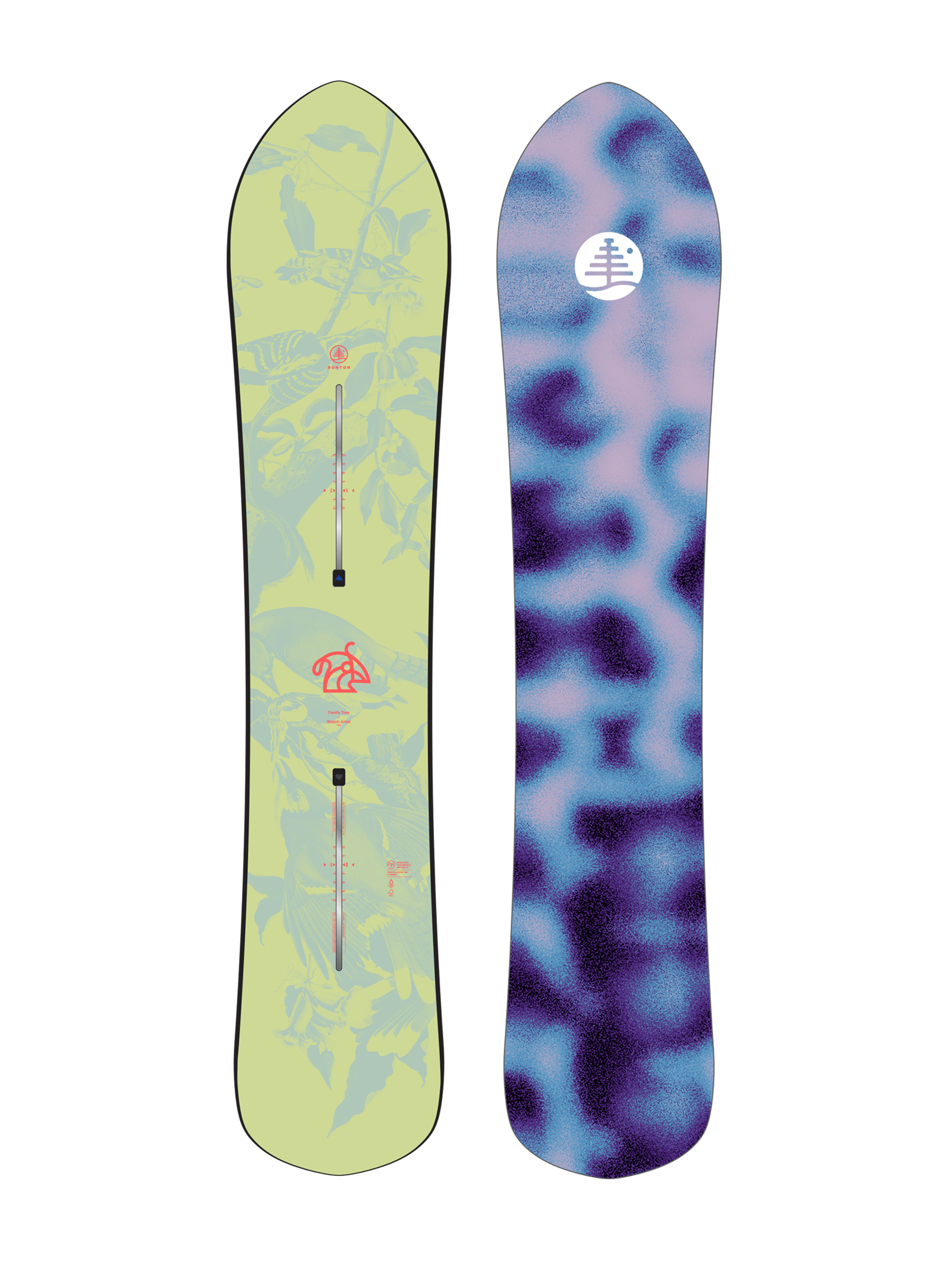 Snowboard Burton Family Tree Sketch Artist