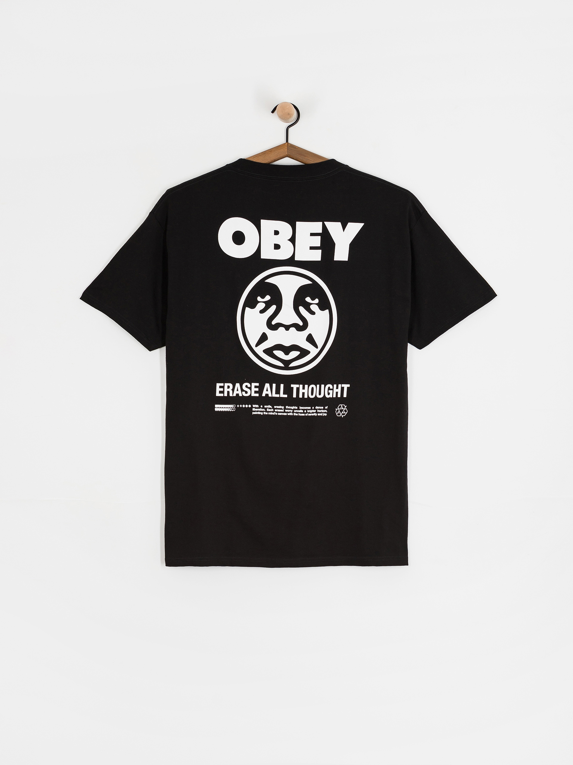 Tričko OBEY Obey Erase All Thought (black)