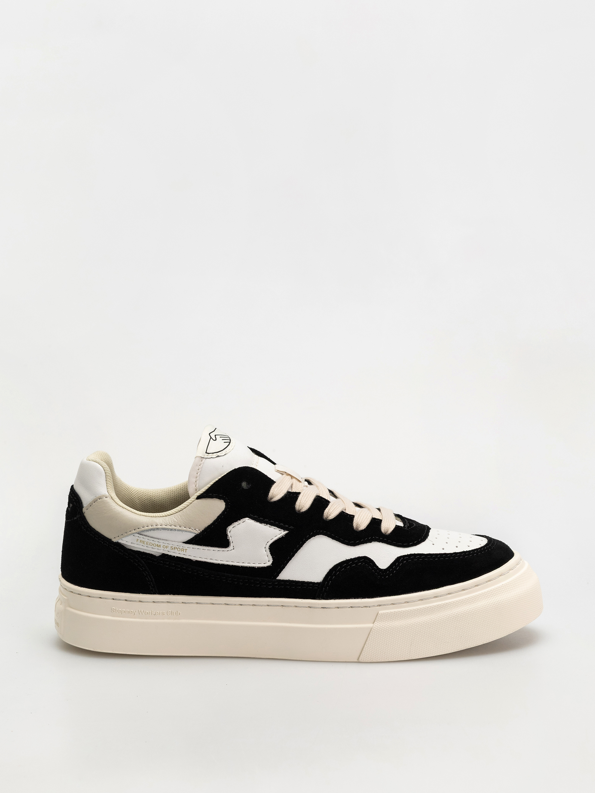 Boty Stepney Workers Club Pearl S-Strike (suede leather black white)