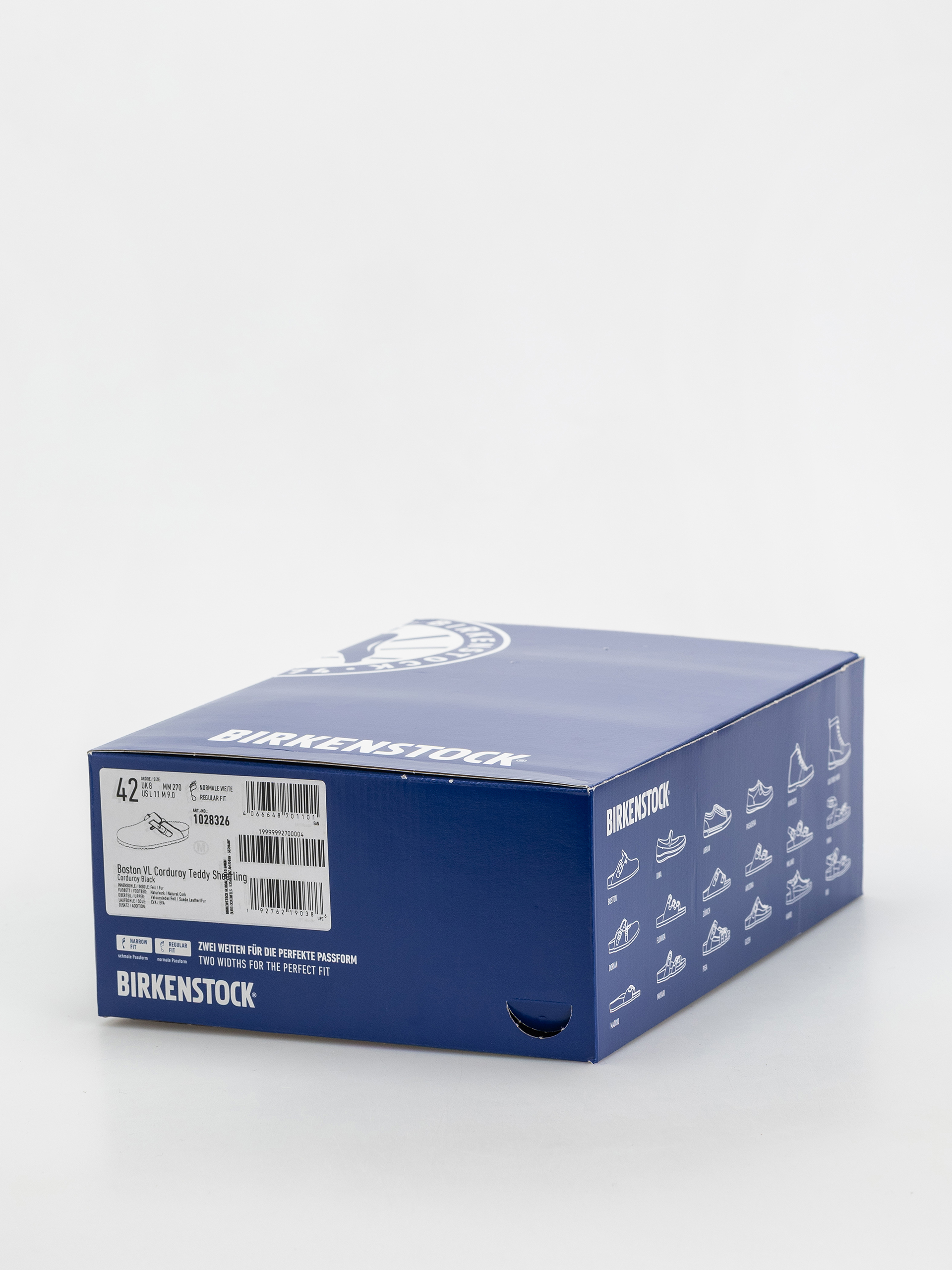 Plážovky Birkenstock Boston VL Fell Suede Leather Fur Regular Wmn (corduroy black)