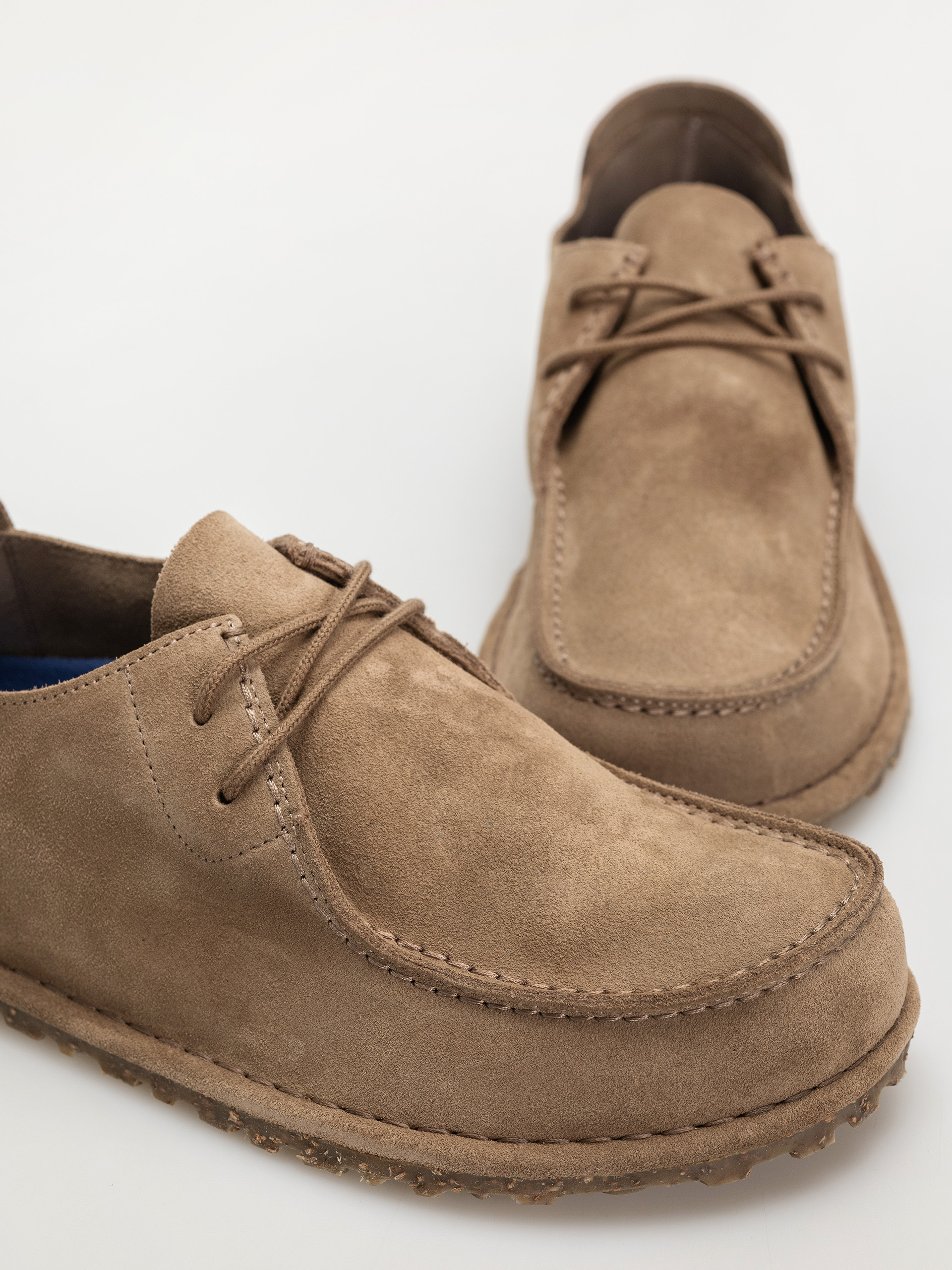 Plážovky Birkenstock Utti Lace Suede Leather Regular (gray taupe)