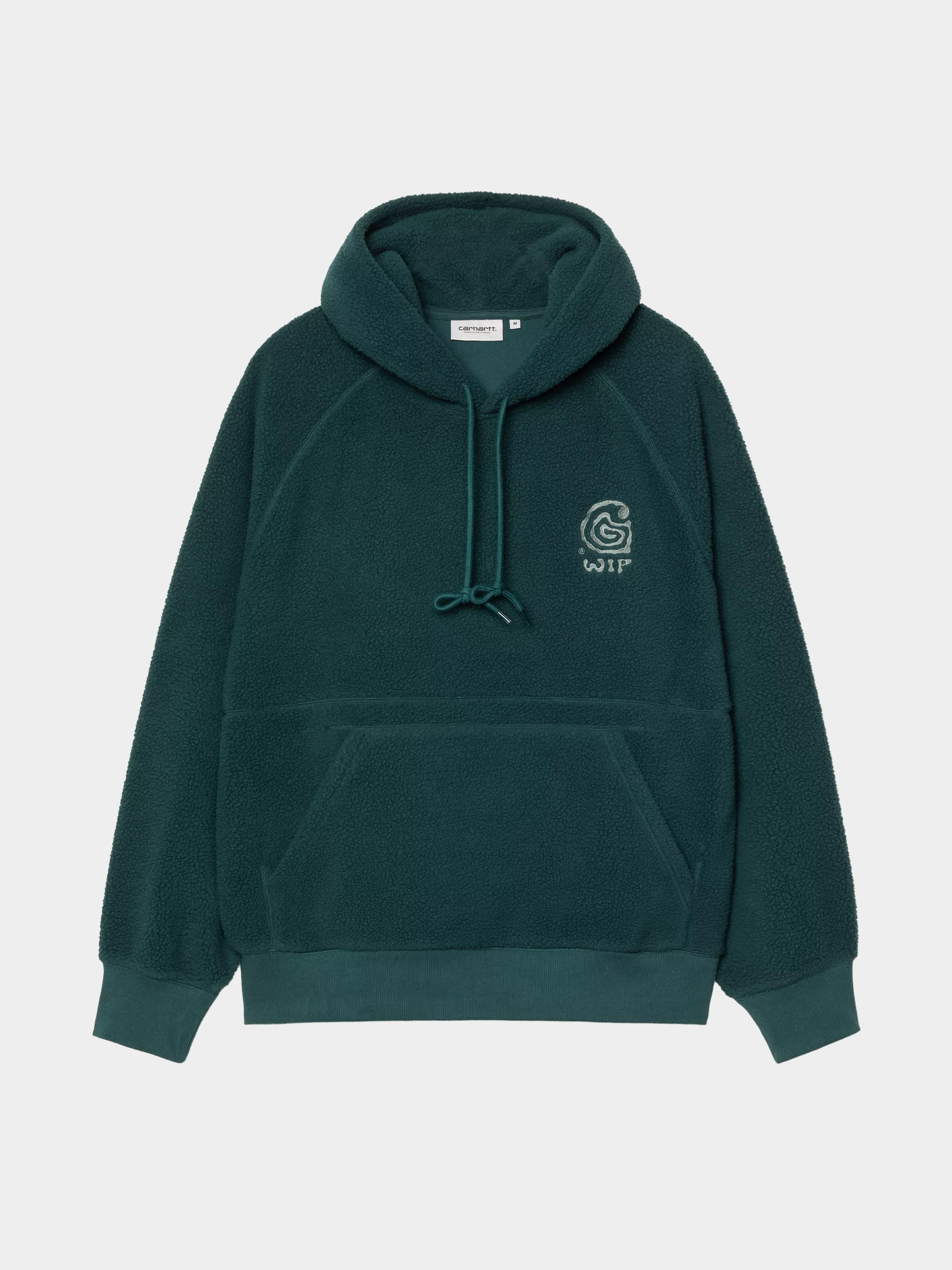 Mikina s kapucí Carhartt WIP Helix HD (deep lagoon/silver pine)