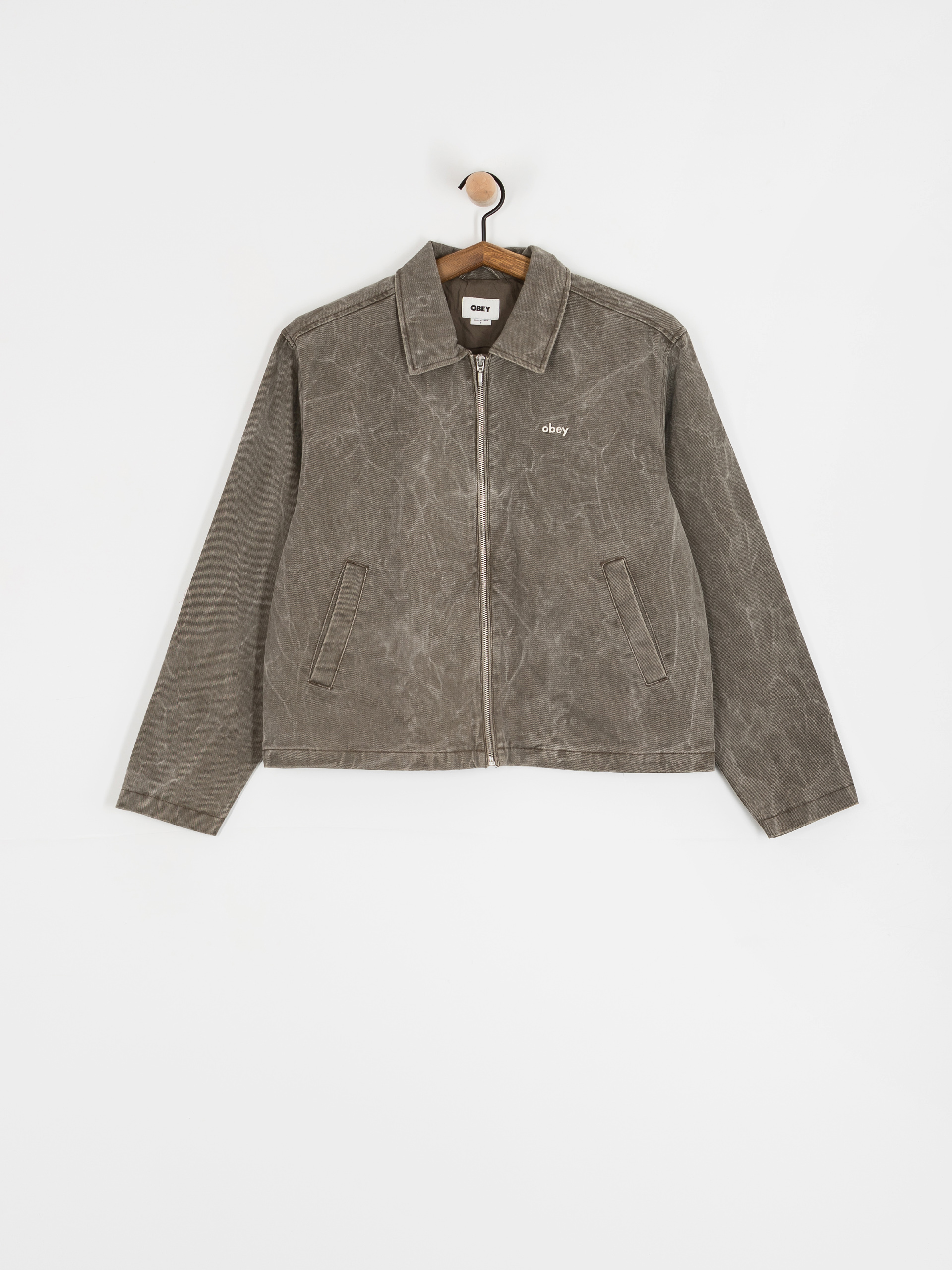 Bunda OBEY Donovan Zip Wmn (major brown wrinkle wash)