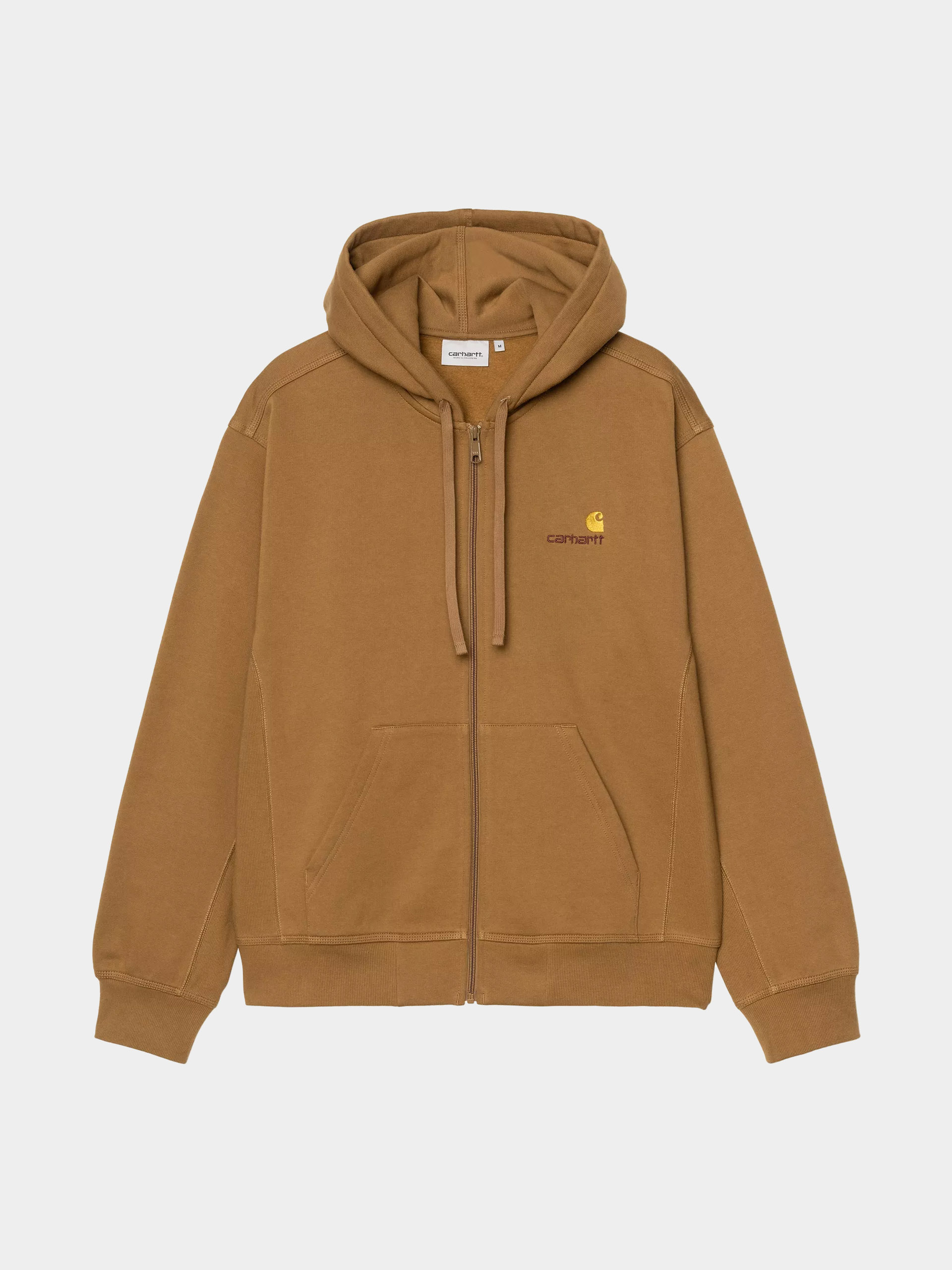 Mikina s kapucu00ed Carhartt WIP American Script ZHD (hamilton brown)
