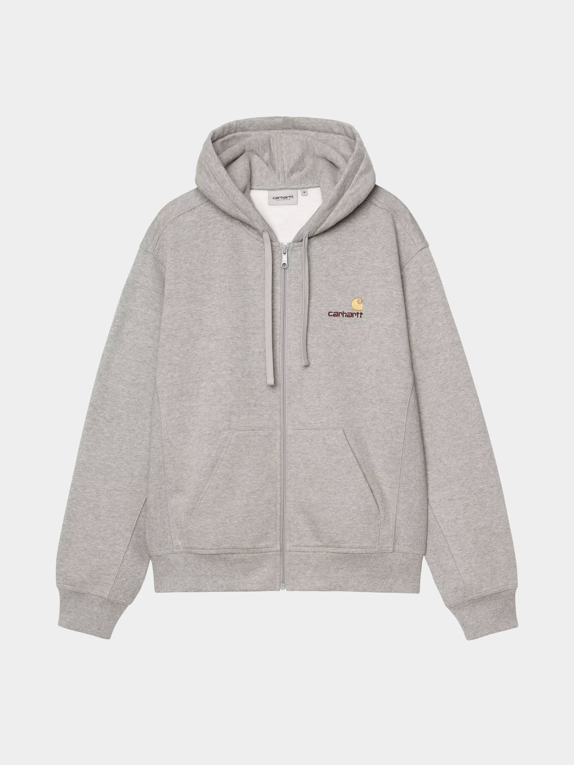 Mikina s kapucí Carhartt WIP American Script ZHD (grey heather)