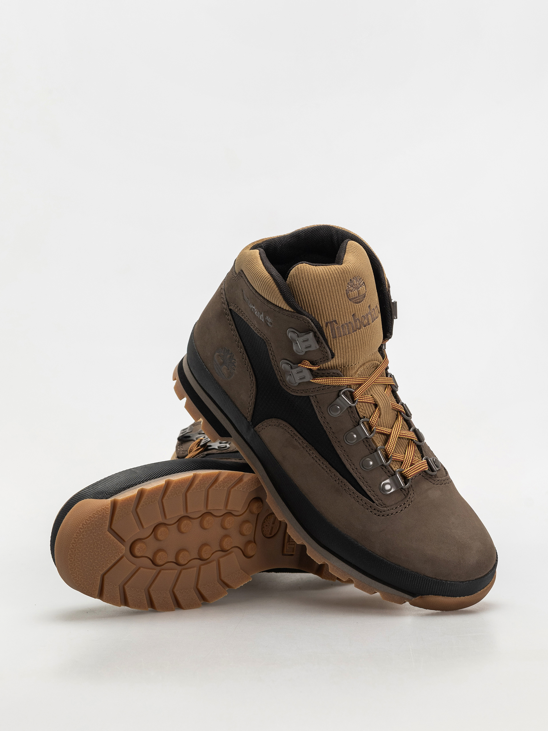 Boty Timberland zimowe Euro Hiker (dark brown nubuck w black)