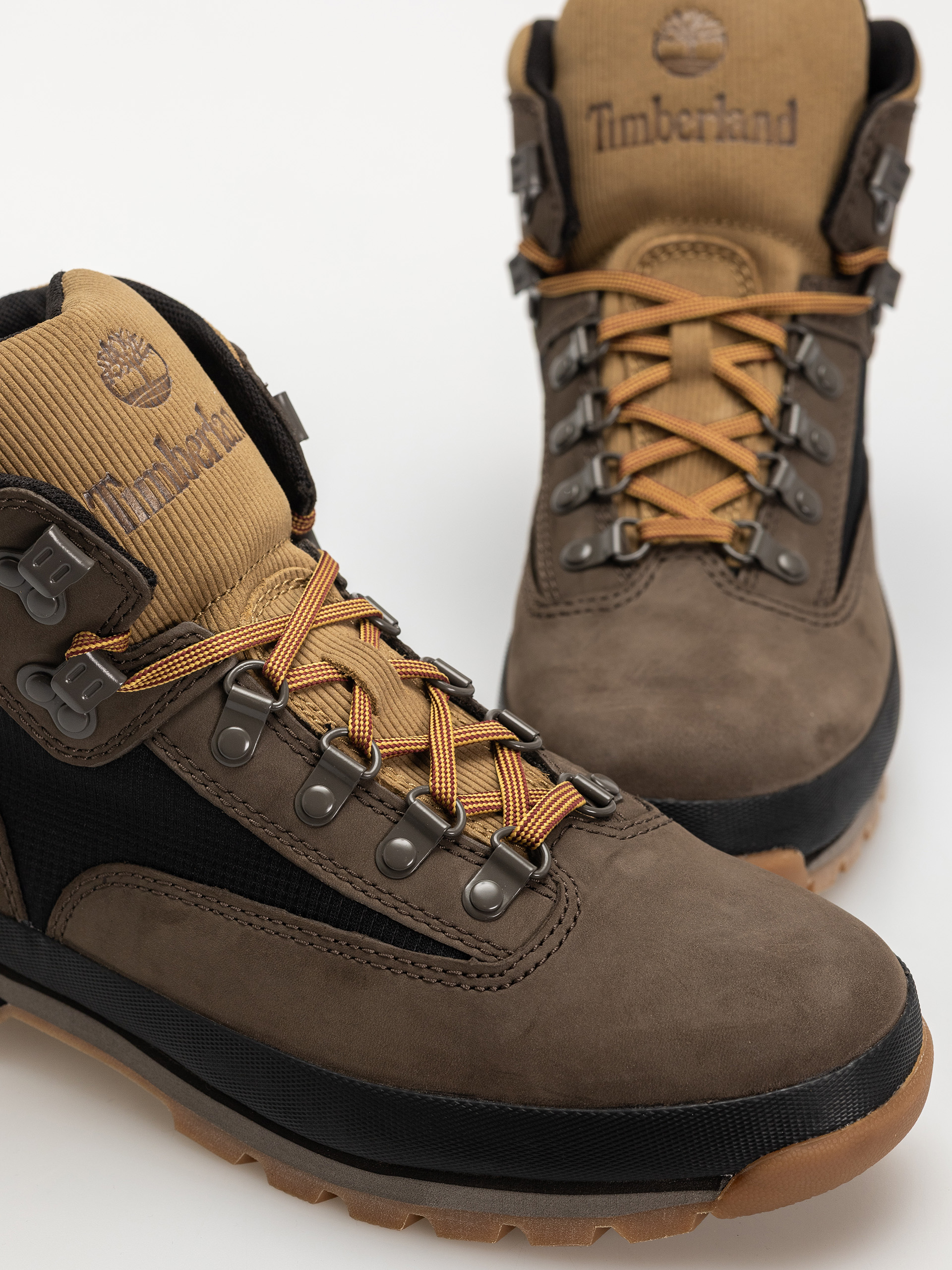 Boty Timberland zimowe Euro Hiker (dark brown nubuck w black)