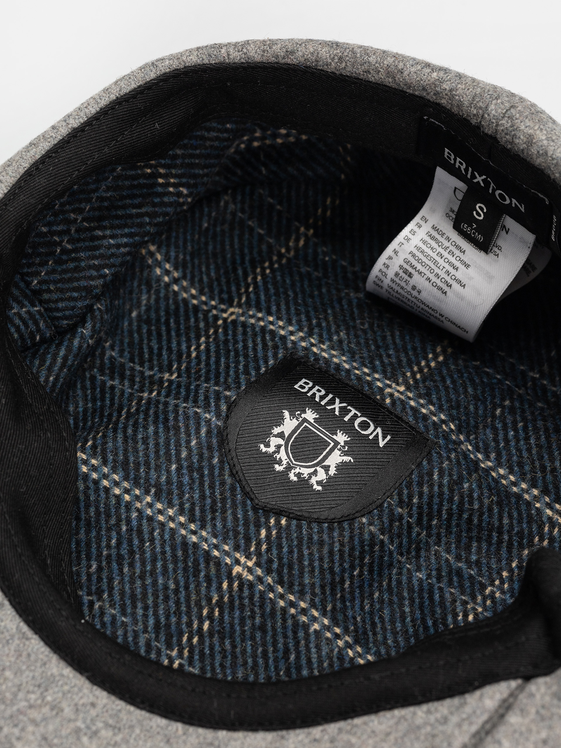 Klobouk s kšiltem Brixton Brood Flannel Snap Cap (dark heather grey/washed navy)