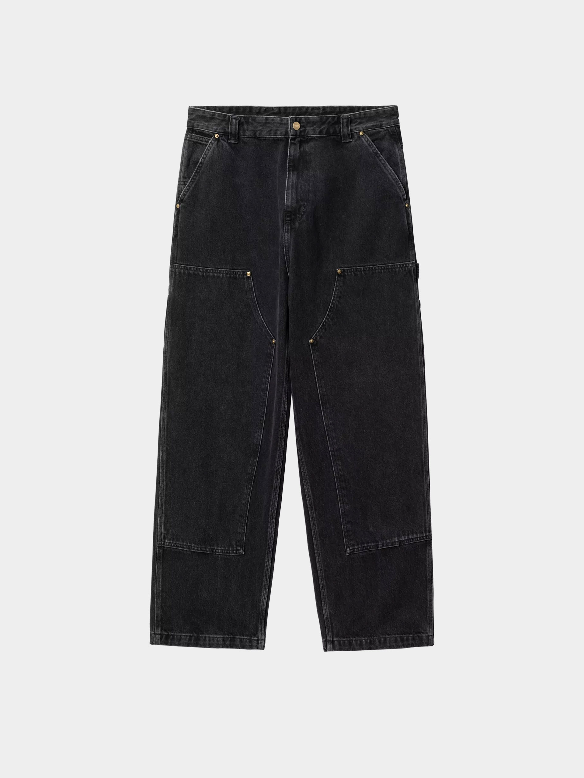 Kalhoty Carhartt WIP Nash Double Knee (black/stone washed)