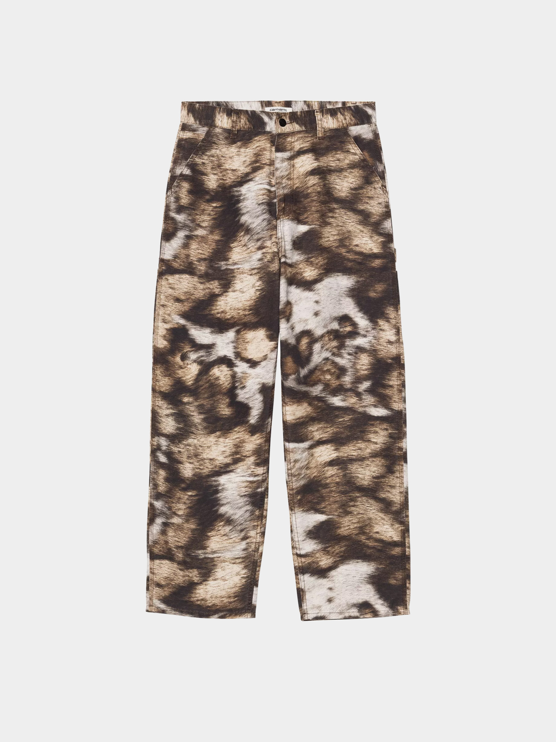Kalhoty Carhartt WIP Brandon Single Knee Wmn (wild dog print/stone washed)