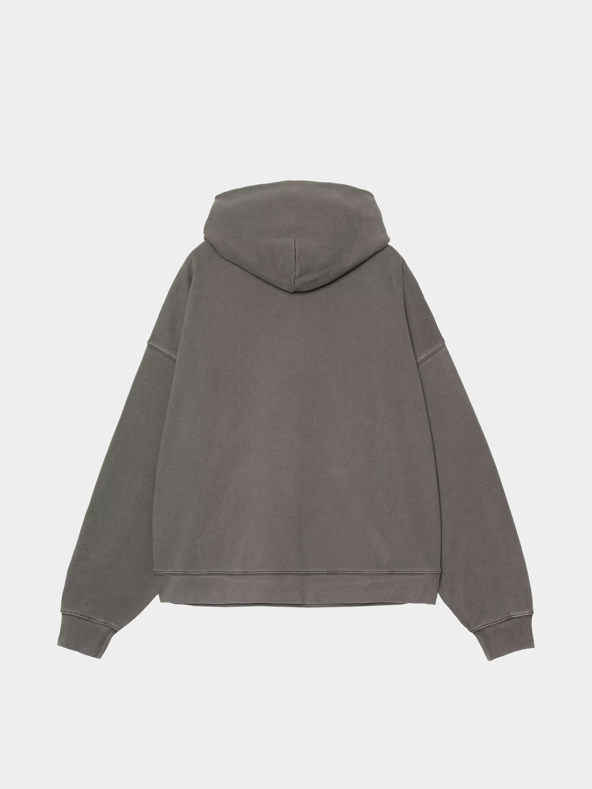 Mikina s kapucí Carhartt WIP Benton HD Wmn (graphite/garment dyed)